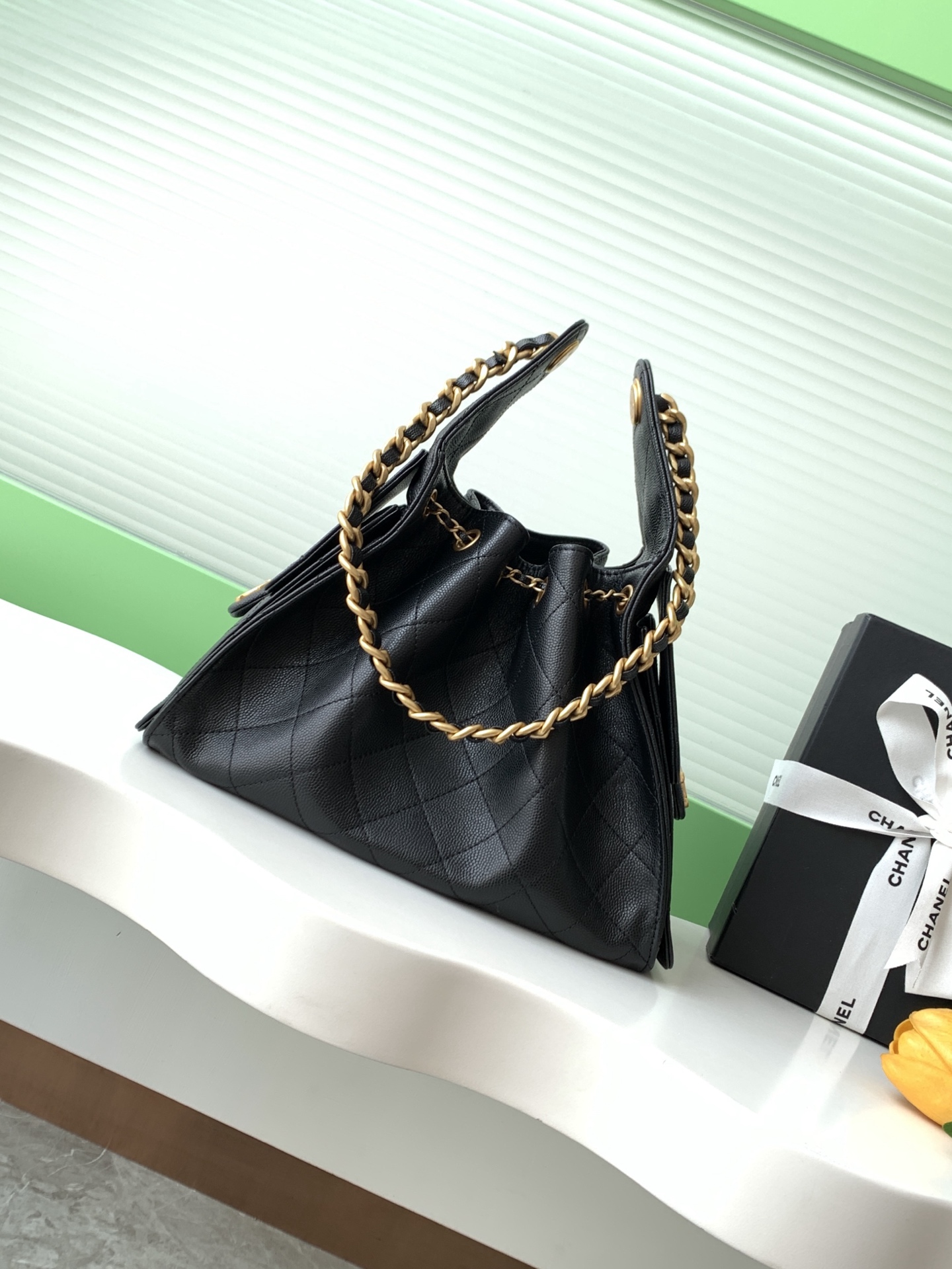 [Pre-order]New Chanel hobo 25S small black Caviar GHW งาน VIP คุณภาพที่ดีที่สุด