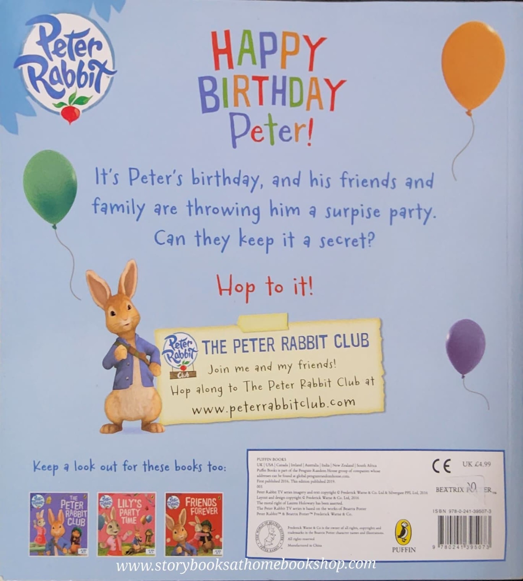 หนังสือนิทานปกอ่อน** 🍅🍅PETER RABBIT:HAPPY BIRTHDAY PETER!