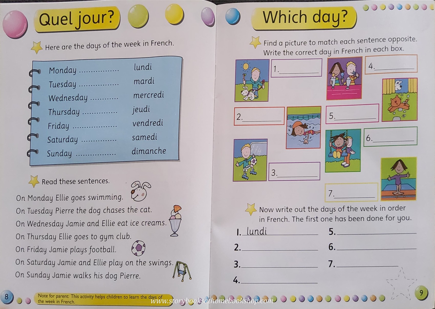 KNOWLEDGE LANGUAGE BOOK** ♥️GOLD STARS STARTING FRENCH WITH CD)