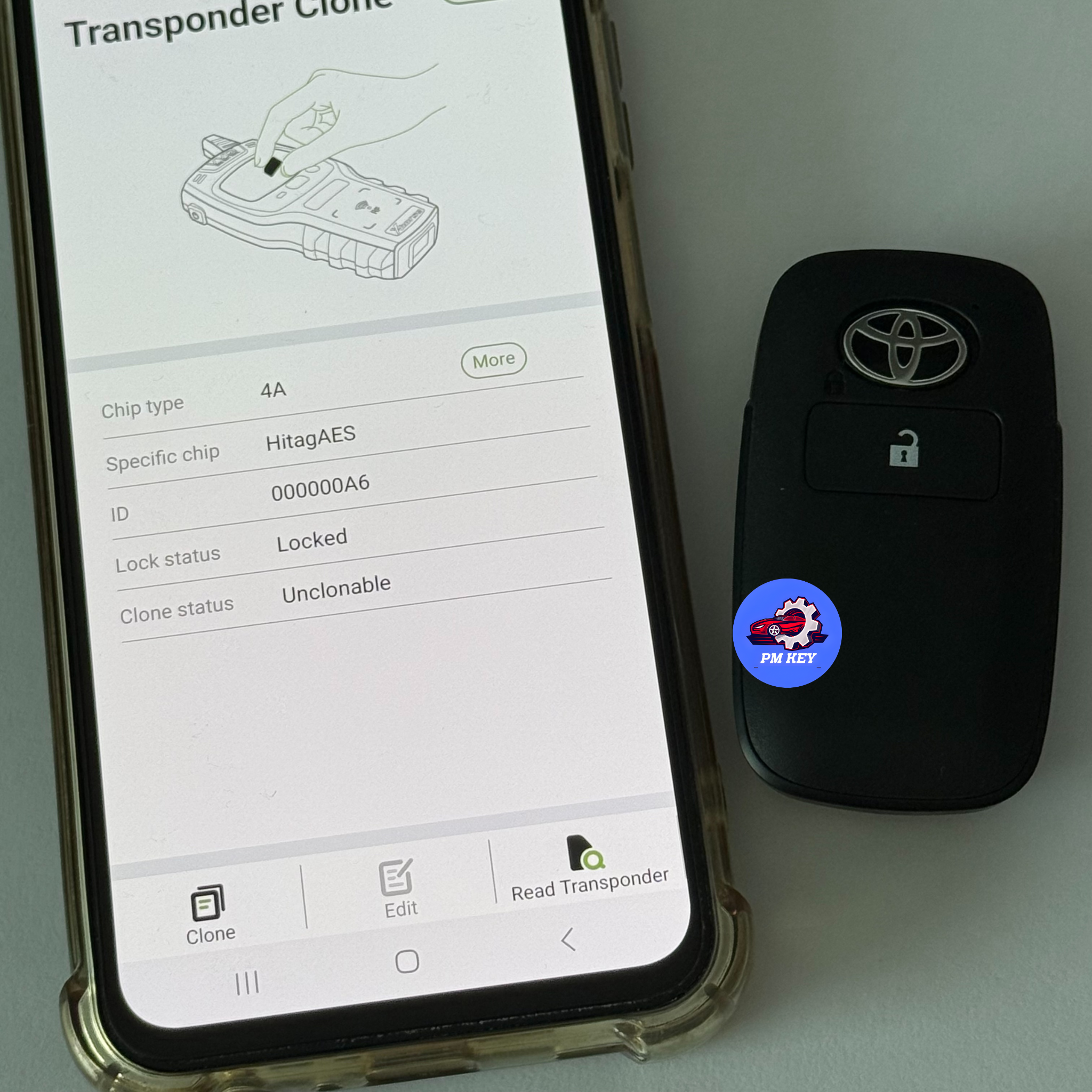 กุญแจรีโมท Toyota YARIS ATIV VELOZ ปี 2022 - 2023 Smart Key Toyota ID4A HitagAES 2 ปุ่ม 434 MHz FSK