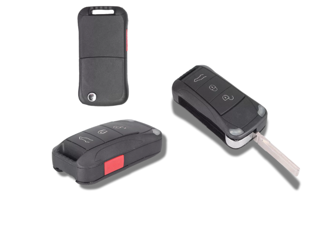 รีโมต Porsche Cayenne 3 ปุ่ม 433 Mhz Chip 46 (ไม่มีโลโก้)