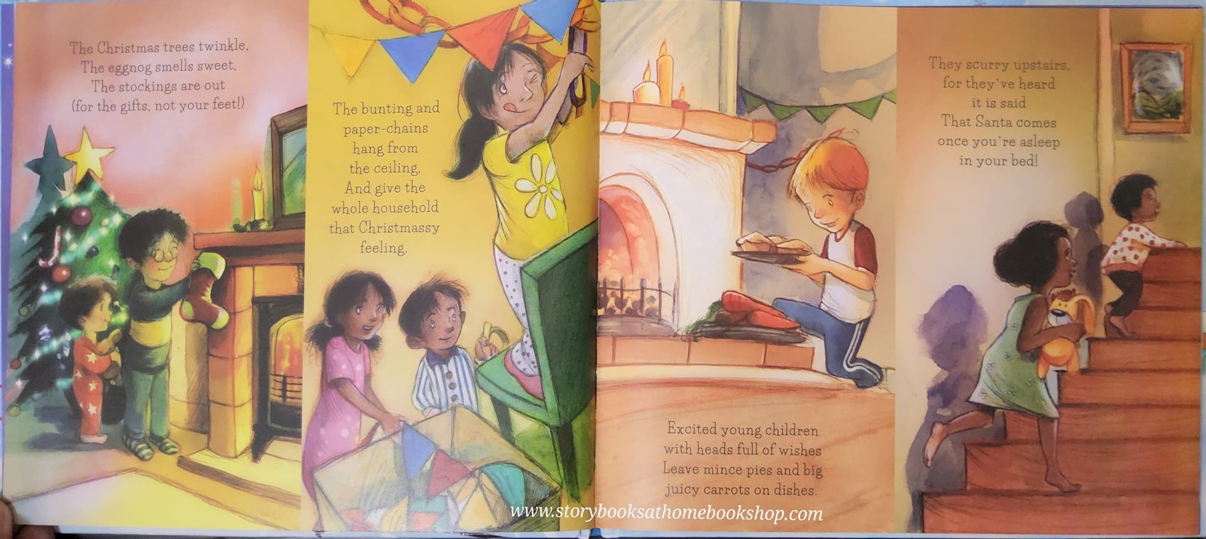 หนังสือนิทานปกแข็ง* 🍓🍓SANTA'S SLEIGH IS ON ITS WAY TO MY HOUSE🍅🍅