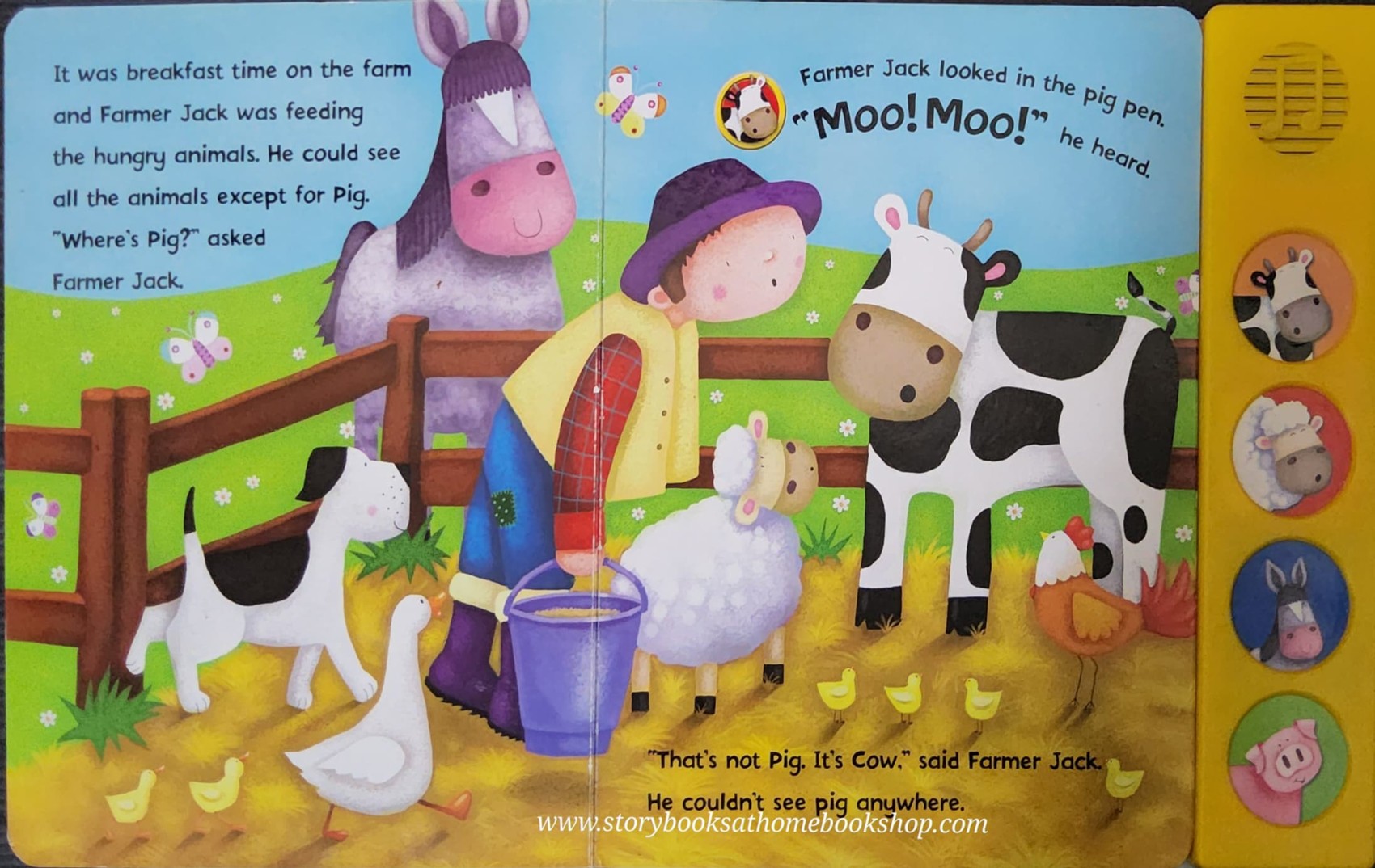 SOUND Board Book** 🍅🍓NOISY ANIMALS WITH 4 SOUNDS