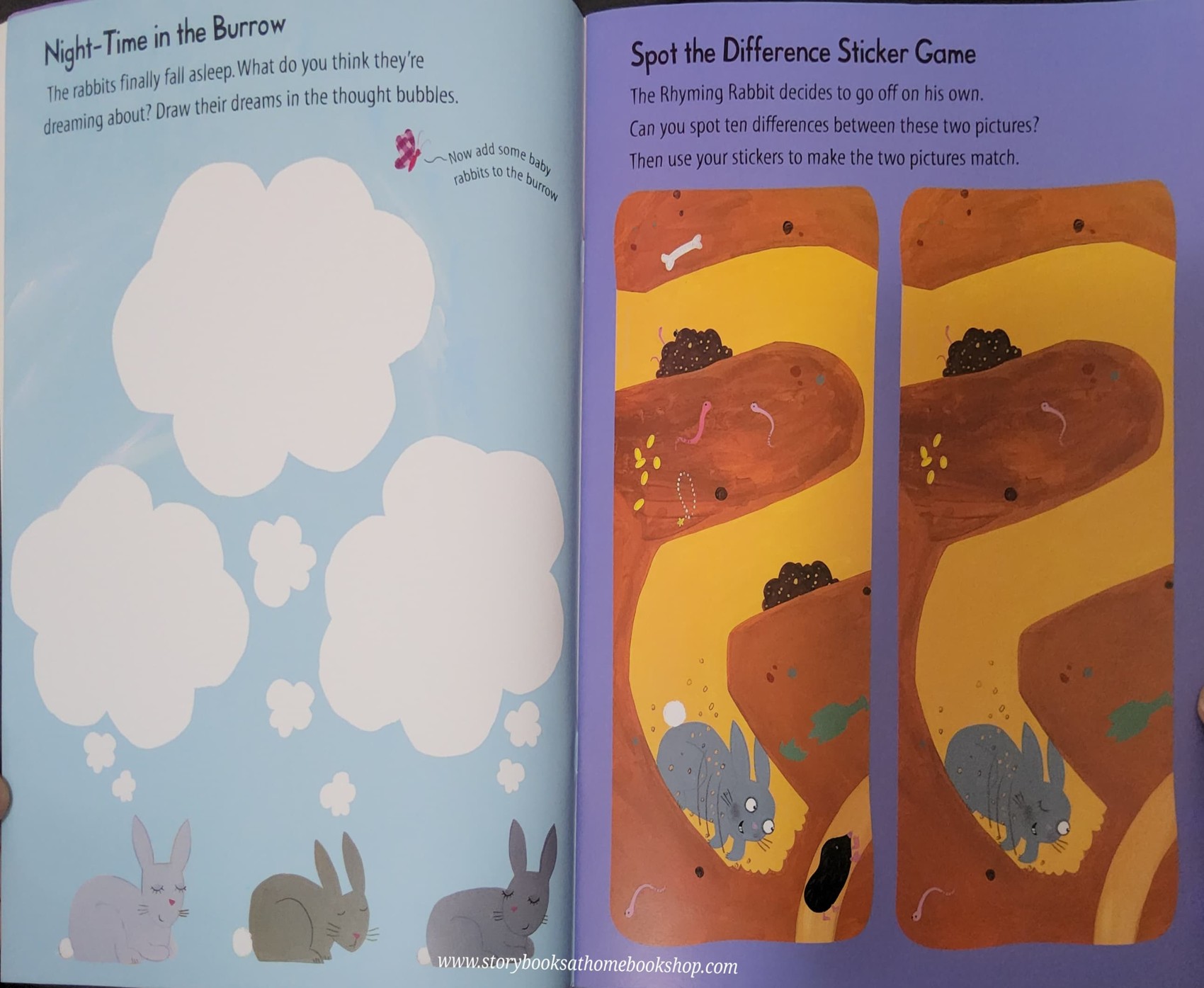 ACTIVITIES BOOK** ♥️THE RHYMING RABBIT BY JULIA DONALDSON.LYDIA MONKS STICKER ACTIVITY (OVER 400 STICKERS)