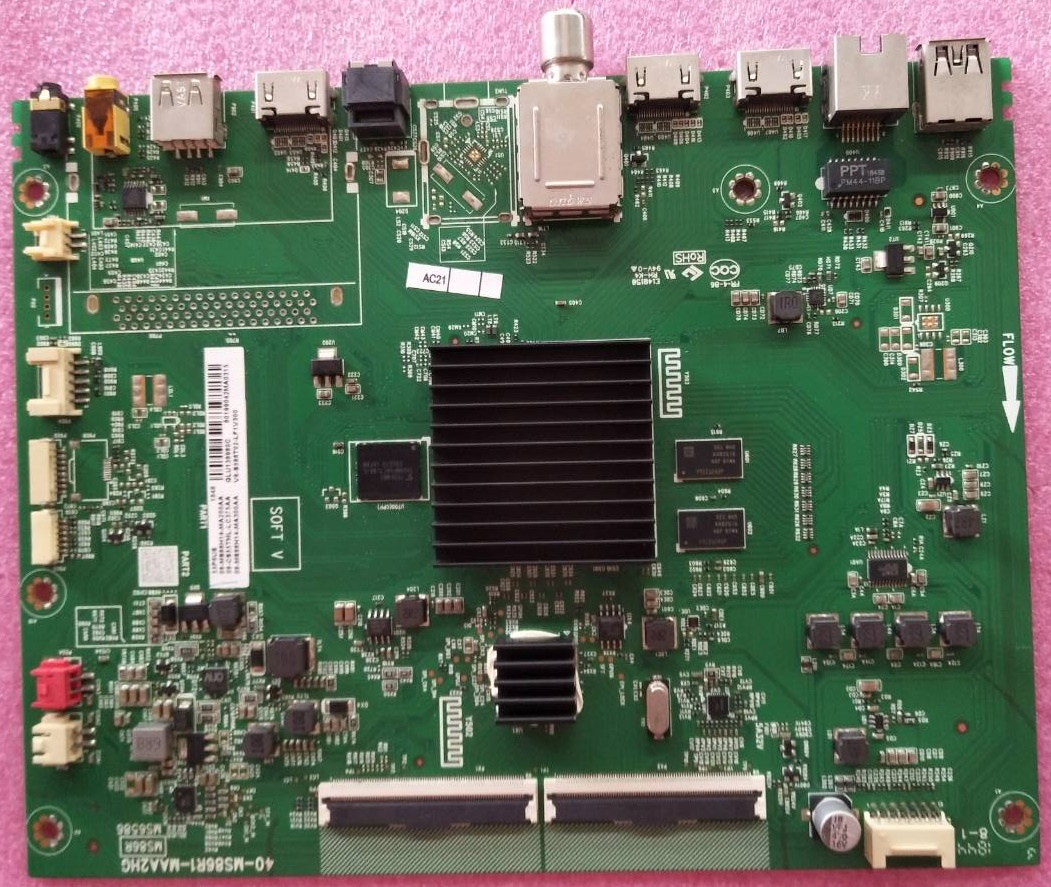 เมนบอร์ดทีวีทีซีแอล (Mainboard TV TCL) ของแท้ถอดจากเครื่อง ใช้กับรุ่น LED55P6US พาร์ท 40-MS86R1-MAA2HG เวอร์ชั่น 2 สายแพ