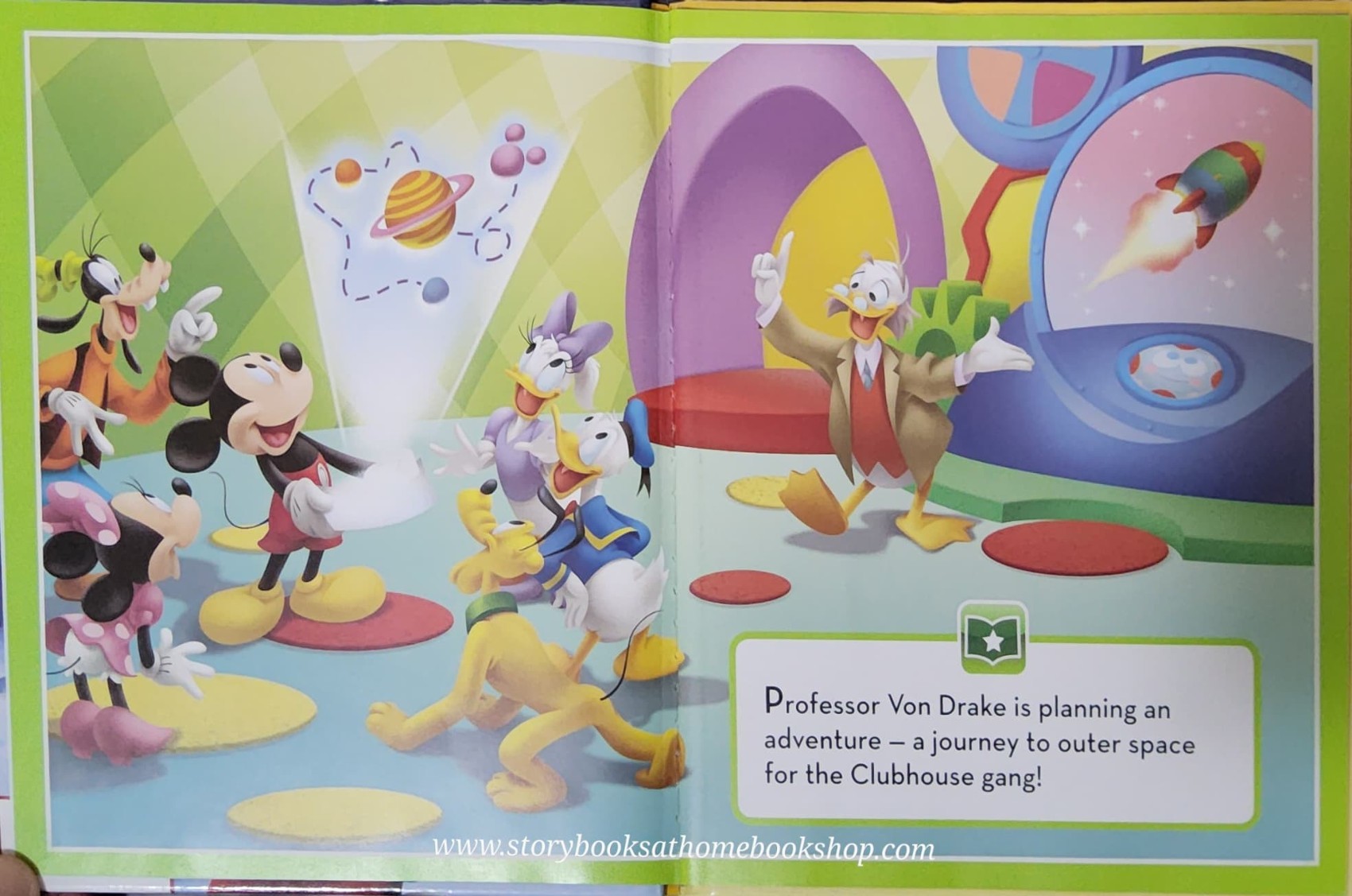 หนังสือนิทานปกแข็ง** 🍅🍅DISNEY MICKEY MOUSE CLUBHOUSE STORY READER:AN ASTRO-NUTTY ADVENTURE