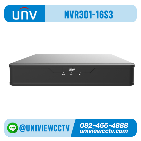 เครื่องบันทึก UNIVIEW รุ่น NVR301-16S3 จำนวน 16 ช่อง