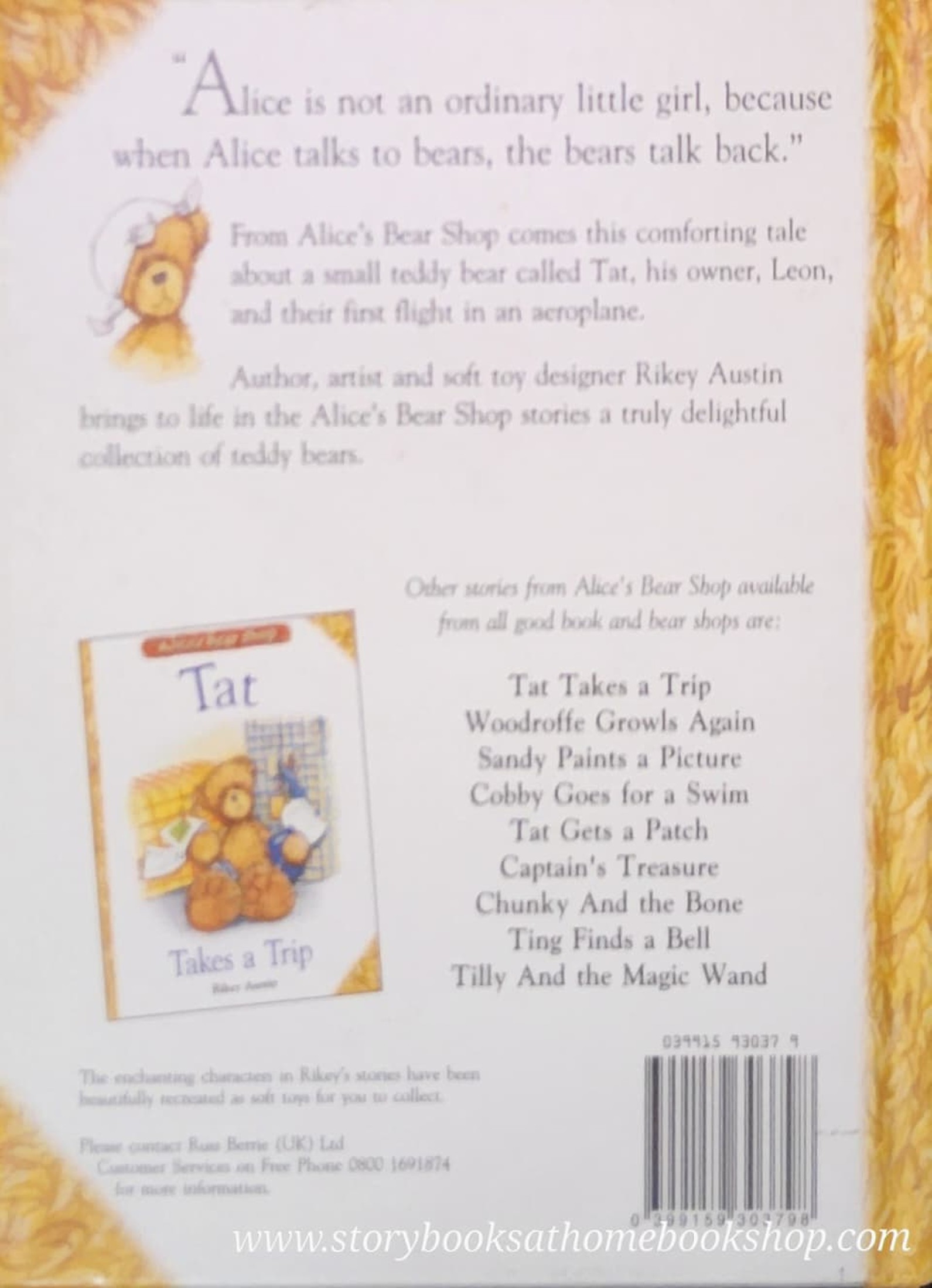 หนังสือนิทานปกแข็ง** ♥️ALICE'S BEAR SHOP: TAT'S PERFECT HOLIDAY BY RIKEY AUSTIN