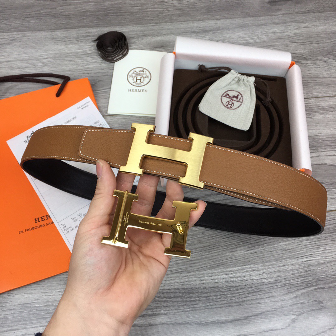 [Pre-order]เข็มขัดแอเมส H belt buckle & Reversible leather strap 38 mmใส่ได้ทั้งสองด้านเกรด VIP คุณภาพที่ดีที่สุด สำเนา