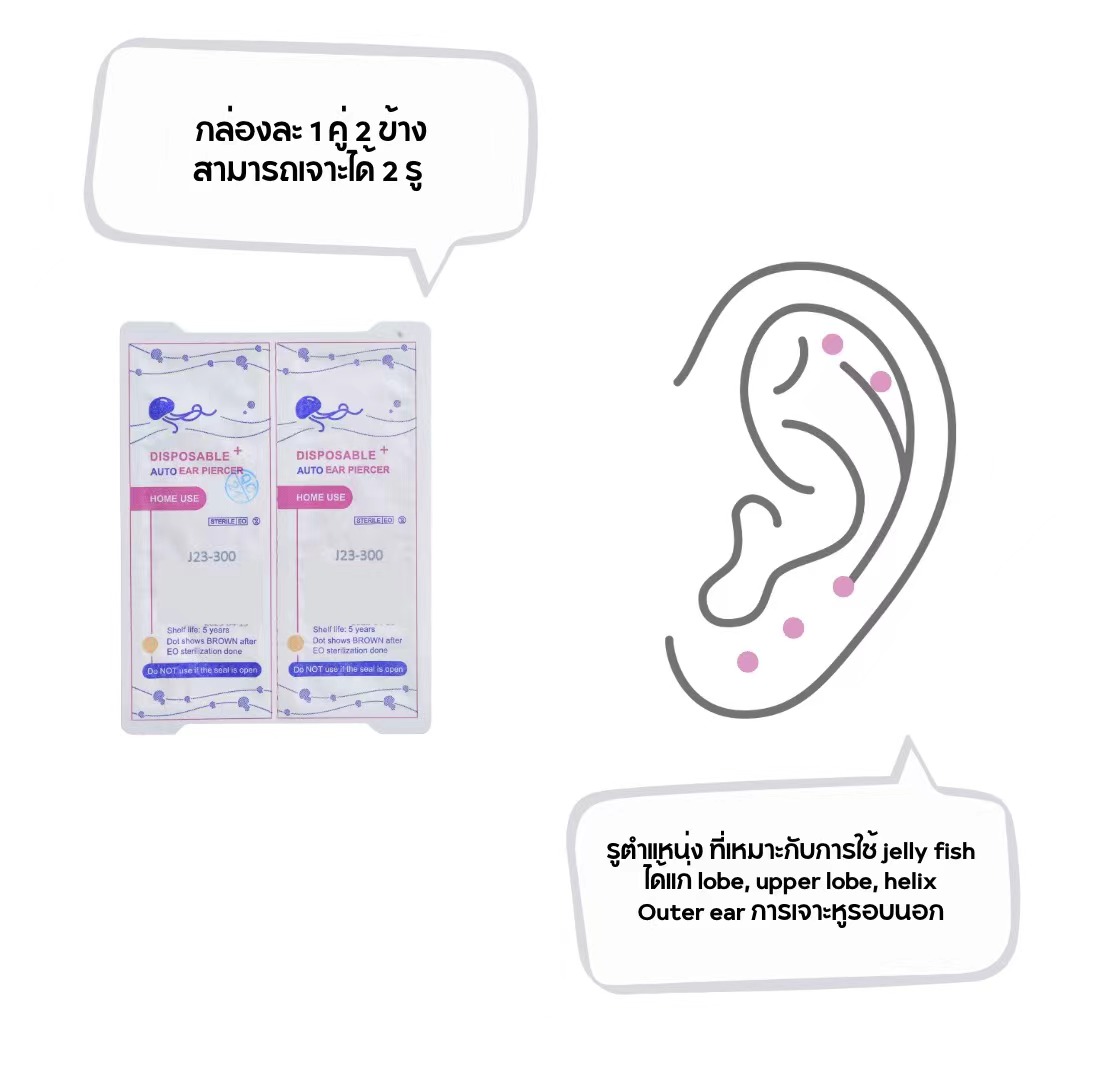 Model H: Jelly Fish เจาะเอง DIY ที่บ้านได้ง่ายๆ อุปกรณ์ครบพร้อมเจาะได้เลย