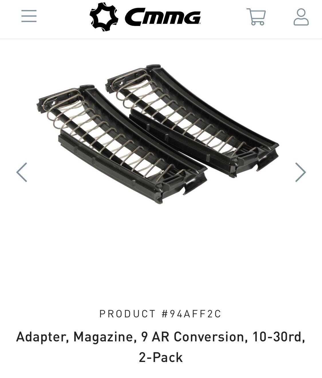 CMMG - Adapter Magazine AR Conversion 1-Pack (9mm) (10-20rd) (ชิ้นล่ะ 4,000บาท)