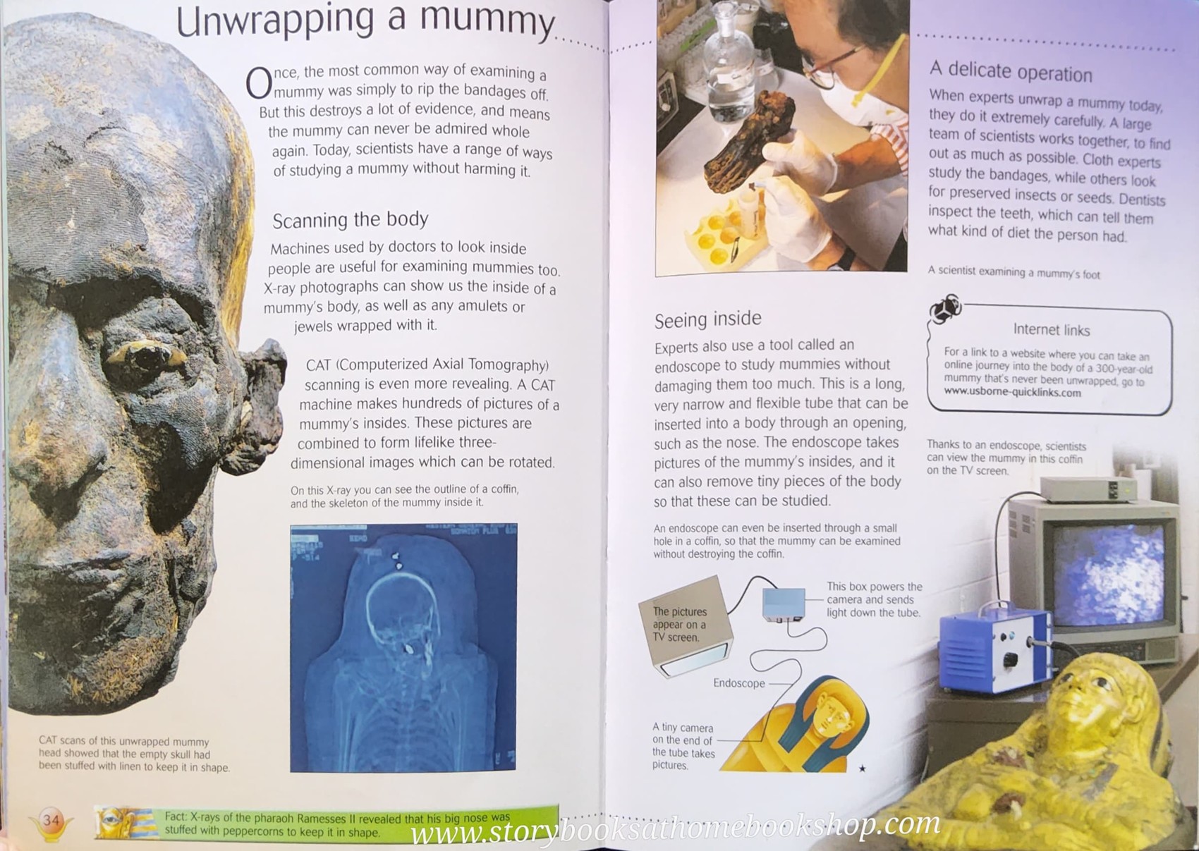 KNOWLEDGE BOOK** ♥️♥️USBORNE DISCOVERY INTERNER-LINKED: MUMMIES&PYRAMIDS♥️♥️
