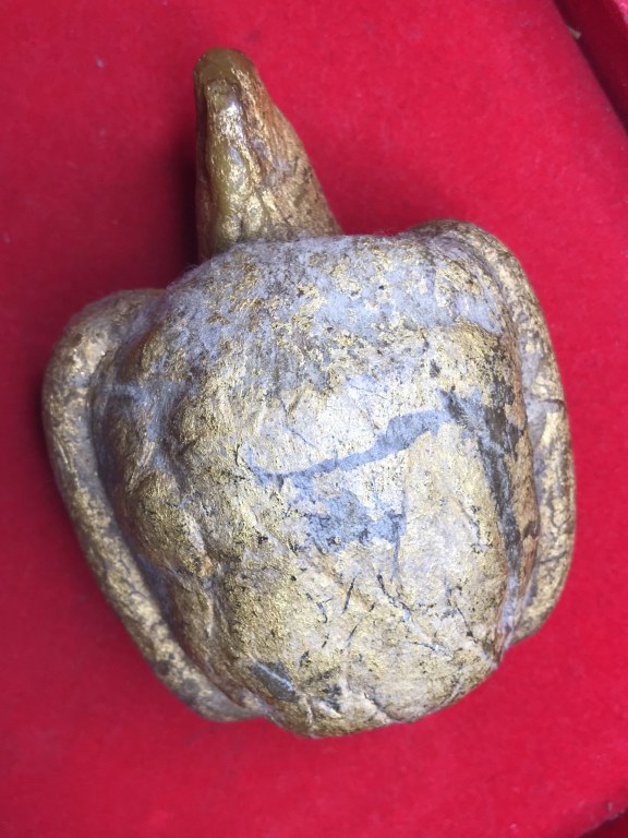 เต่าสำลีี ชุบเทียน ปิดทอง ขนาดบูชา ครูบาชัยยะวงศา วัดพระพุทธบาทห้วยต้ม เจ้าของเดิมชื่ออ้ายชัย อายุ 45 ปี อยู่ อ.บ้านโฮ่ง จ.ลำพูน เคยบวชเป็นพระวัดพระพุทธบาท ห้วยต้มเมื่อปี 2545-2550 อ้ายชัยเล่าว่าท่านได้เช่าต่อจากกะเหรี่ยงลูกศิษย์ครูบาวงศ์