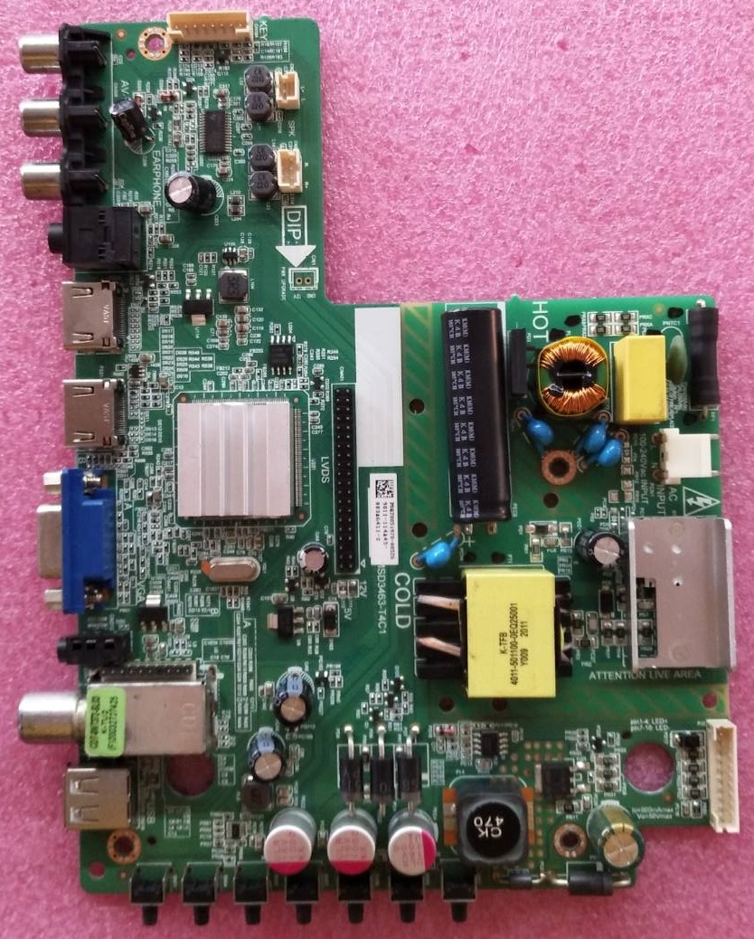 เมนบอร์ดทีวี PHILIPS ( ฟิลิปส์) มือสองพร้อมใช้งาน รุ่น24PHT4003S/67 เวอร์ชั่นทีบาร์ HV236WHB-N00