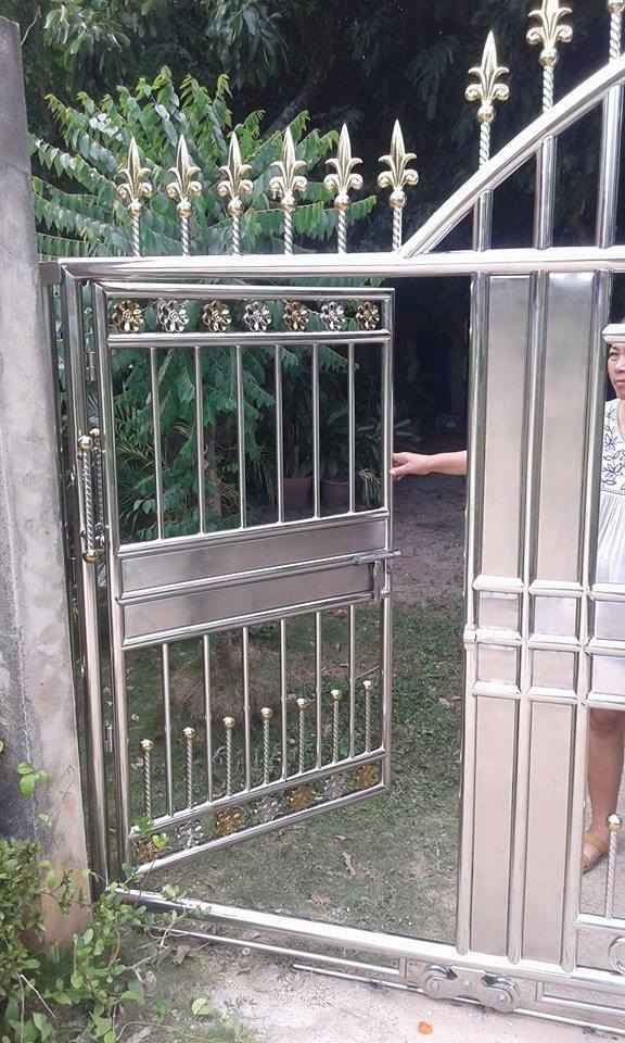 รั้วหน้าบ้าน ประตูหน้าบ้าน สแตนเลส