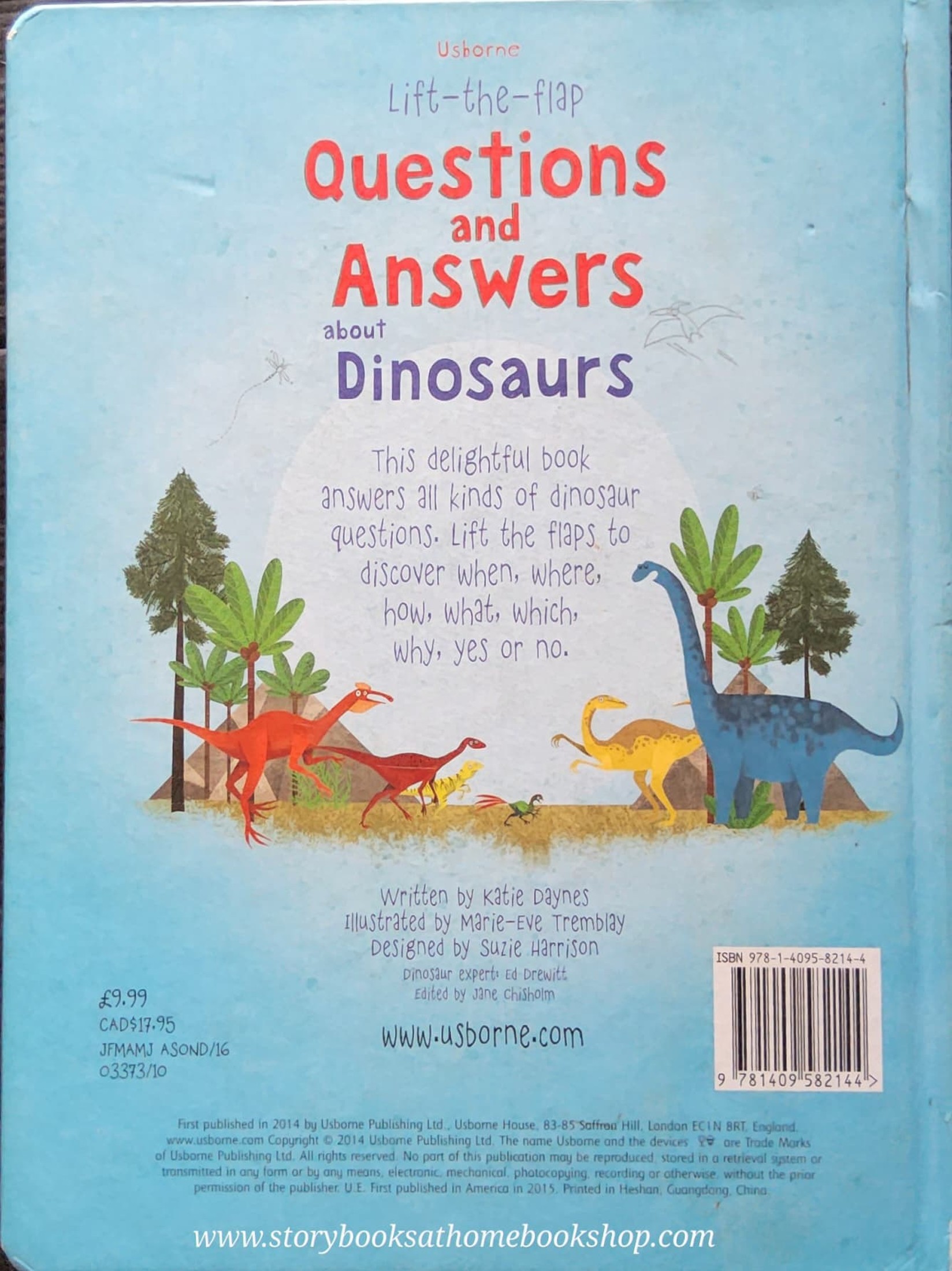 LIFT THE FLAP BOARD BOOK** 🍅🍓QUESTIONS AND ANSWERS ABOUT DINOSAURS