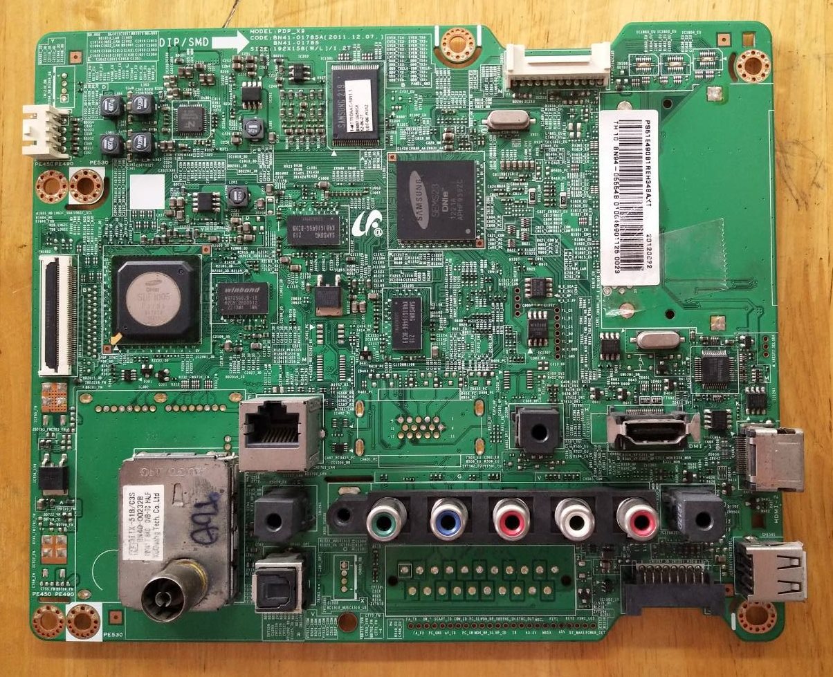 เมนบอร์ดซัมซุง (Mainboard Tv Samsung) อะไหล่แท้/มือสองพร้อมใช้งาน ใช้กับรุ่นPS51E490B1RXXT PS43E490B1RXXT