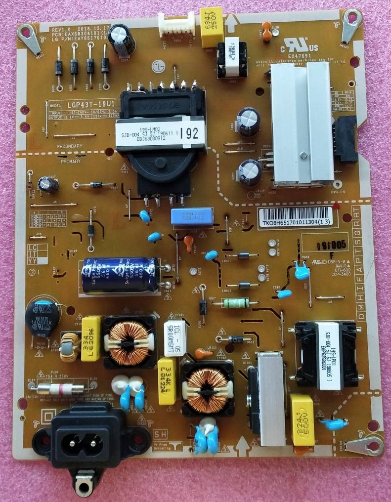 เพาเวอร์ซัพพลายทีวีแอลจี(Power Supply TV LG) มือสองพร้อมใช้งาน พาร์ท EAY65170101 EAY65170108 EBR88771501 (ใช้กันได้หลายรุ่นตามที่ระบุไว้ด้านล่าง)