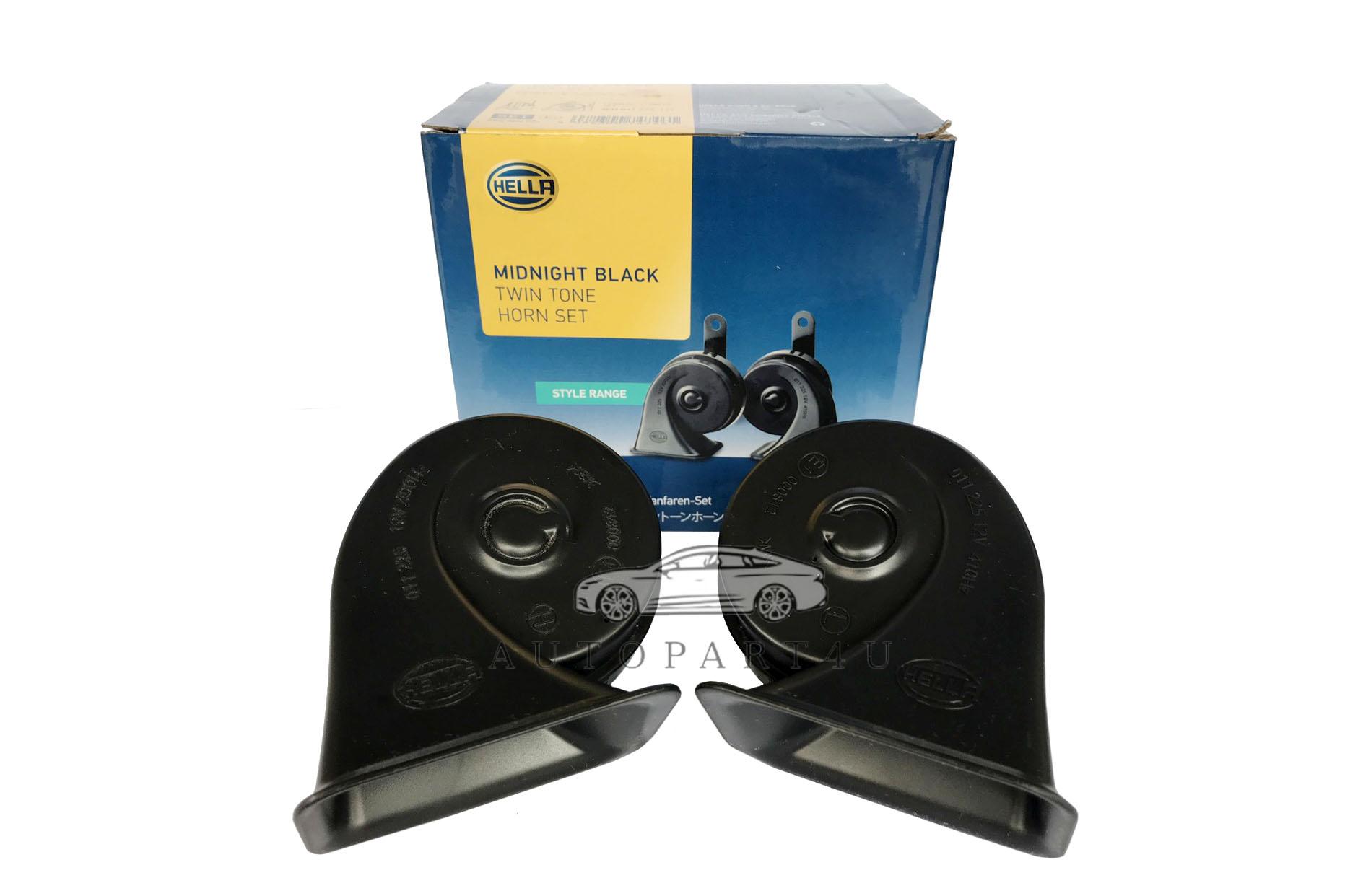 แตร HELLA MID NIGHT BLACK 12V สำหรับรถยนต์