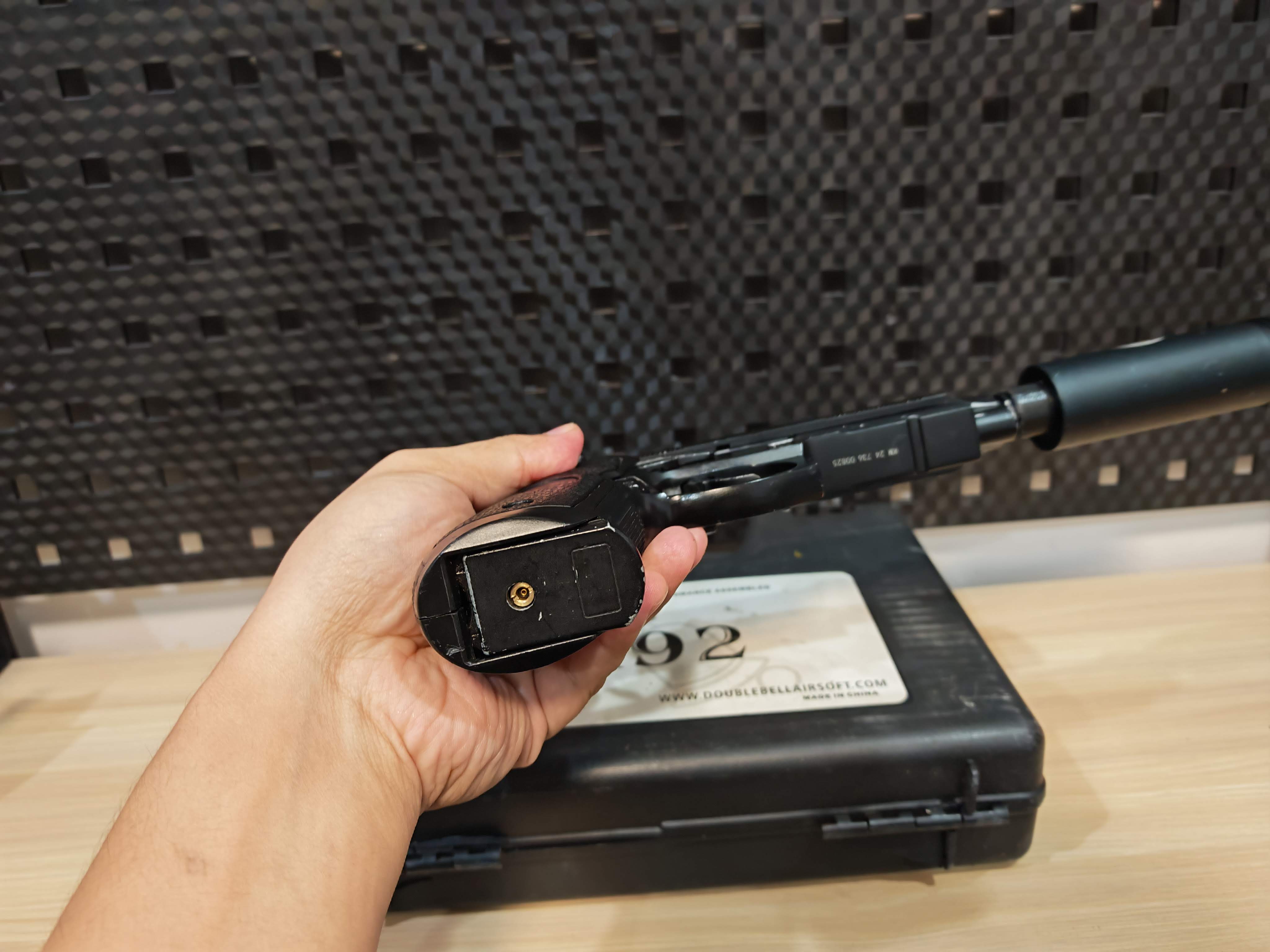 Double Bell 736 Taurus PT92 Beretta สีดำ GBB BB Gun บีบีกัน แบบแก๊ส ปืนอัดลม มือสอง Airsoft Gun