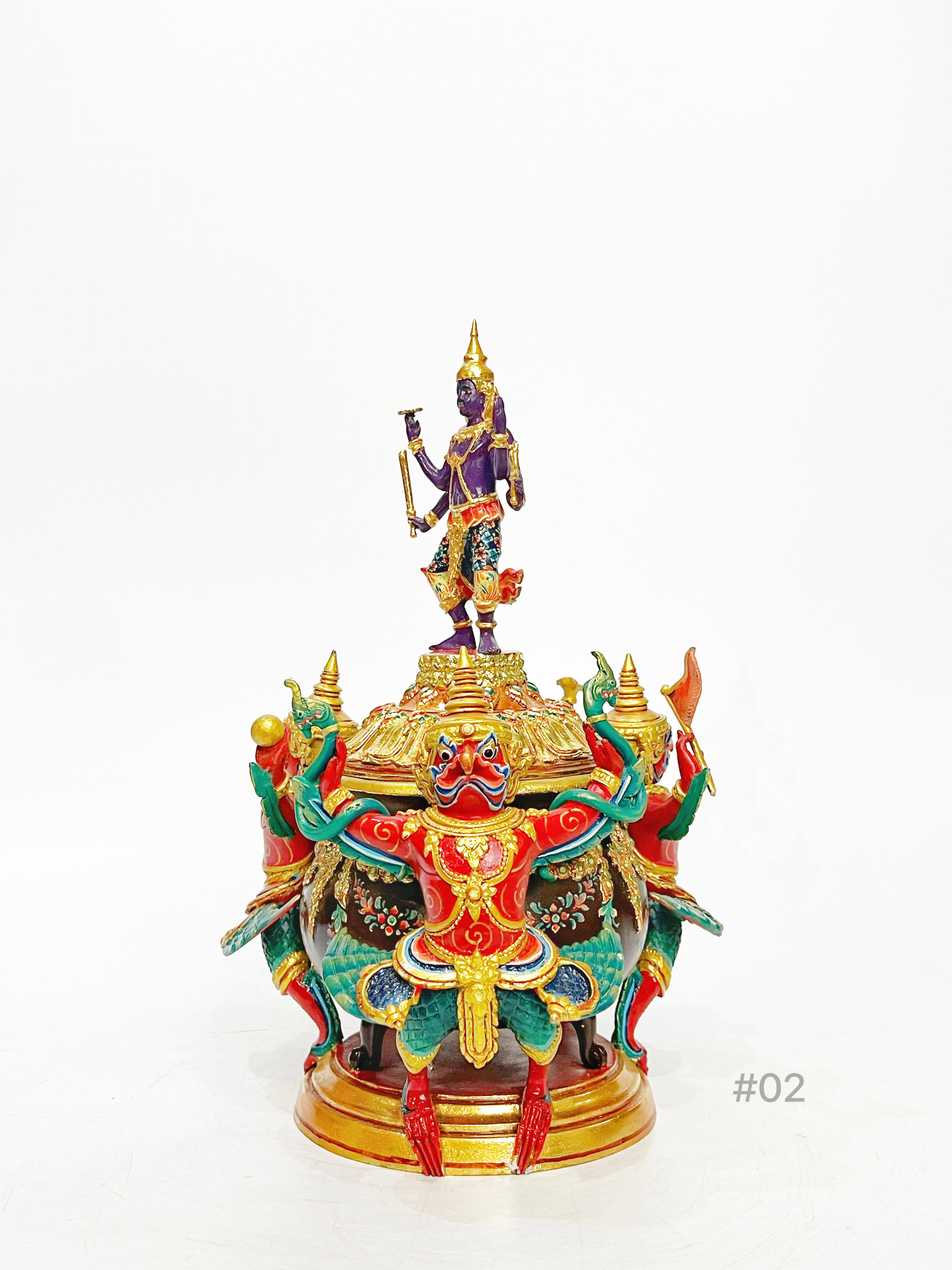 บาตรน้ำมนต์ พระนารายณ์ทรงครุฑ สูง 12 นิ้ว