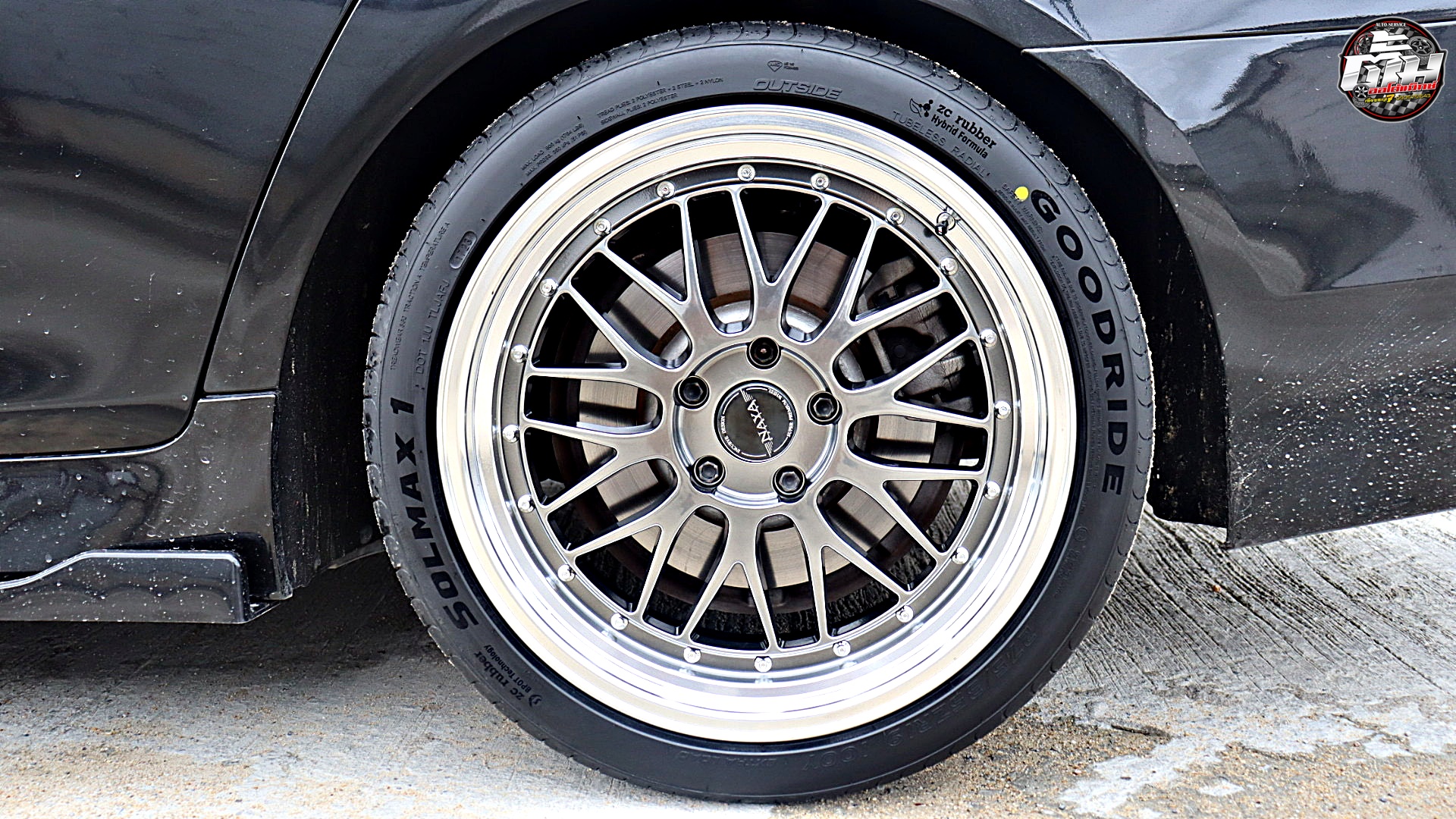 BMW Series 5 520d เปลี่ยนล้อยาง ล้อ NAYA BBS LM ขอบ19นิ้ว ยาง GOODRIDE SOLMAX1 F 245/40R19 99Y R 275/35R19 100Y