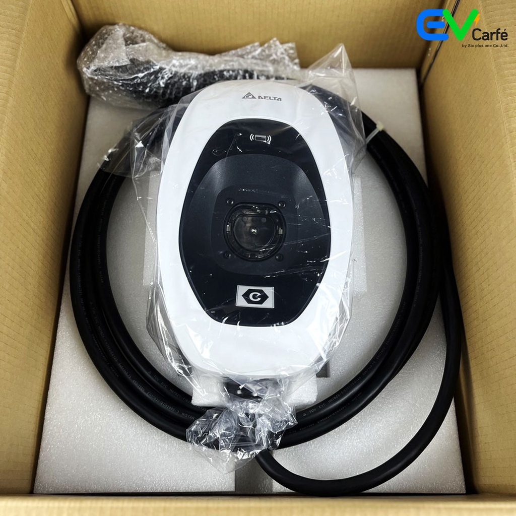 เครื่องชาร์จรถยนต์ไฟฟ้า เครื่องชาร์จรถ EV สถานีชาร์จรถไฟฟ้า Delta EV Charger รุ่น AC MAX Smart ขนาด 22 KW ไม่รวมค่าติดตั้ง