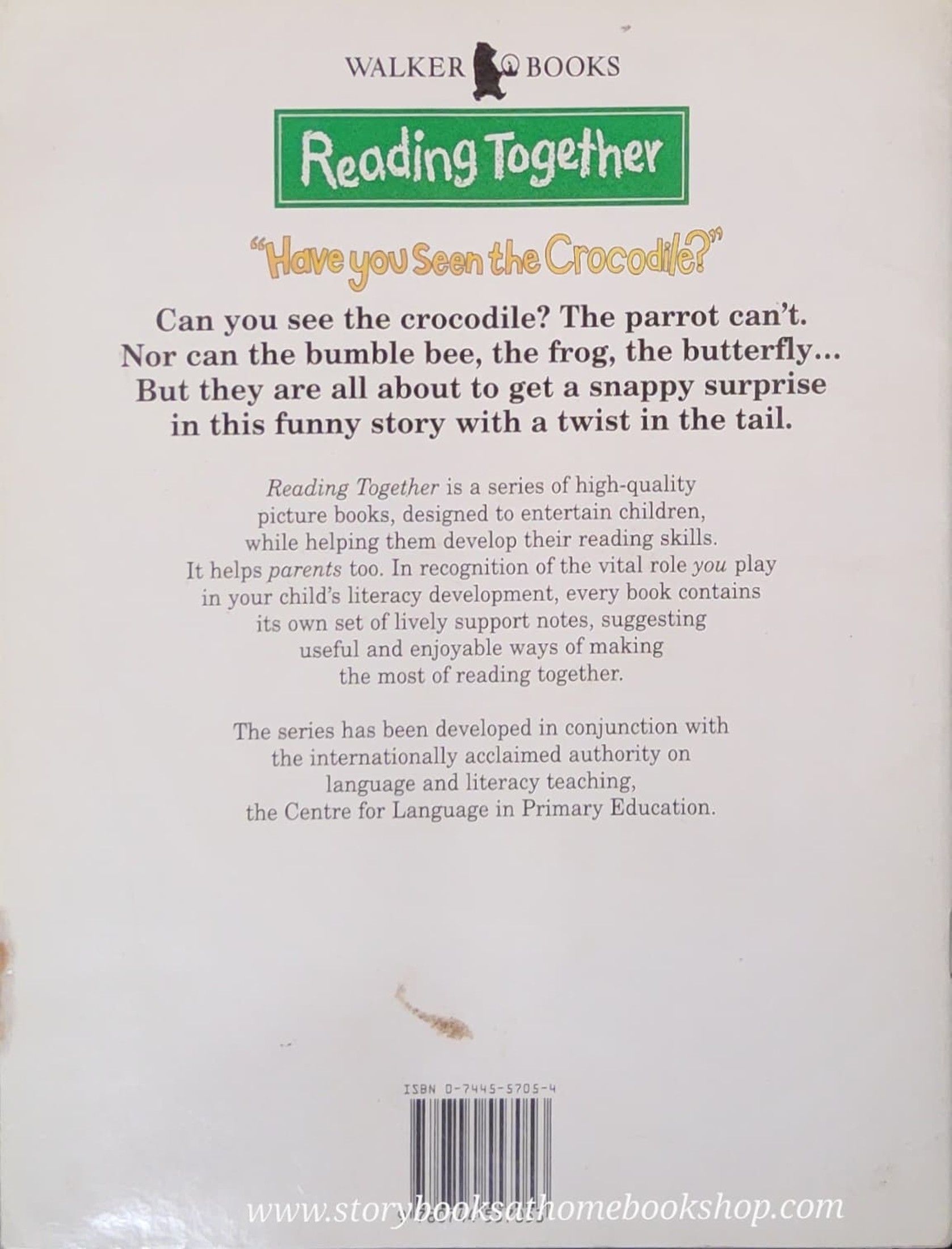 หนังสือนิทานปกอ่อน** 🍅 READING TOGETHER:"HAVE YOU SEEN THE CROCODILE?" BY COLIN WEST