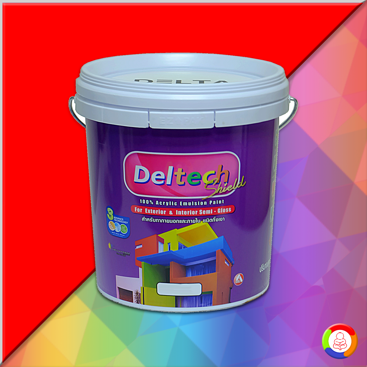 Deltech 100% Acrylic Emulsion Paint For Exterior&Interior Semi-Gloss