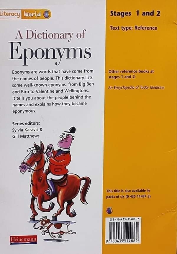 Knowledge Book หนังสือความรู้ ภาษาอังกฤษ 🍅🍓A Dictionary of Eponyms/Used สภาพ 80-90%
