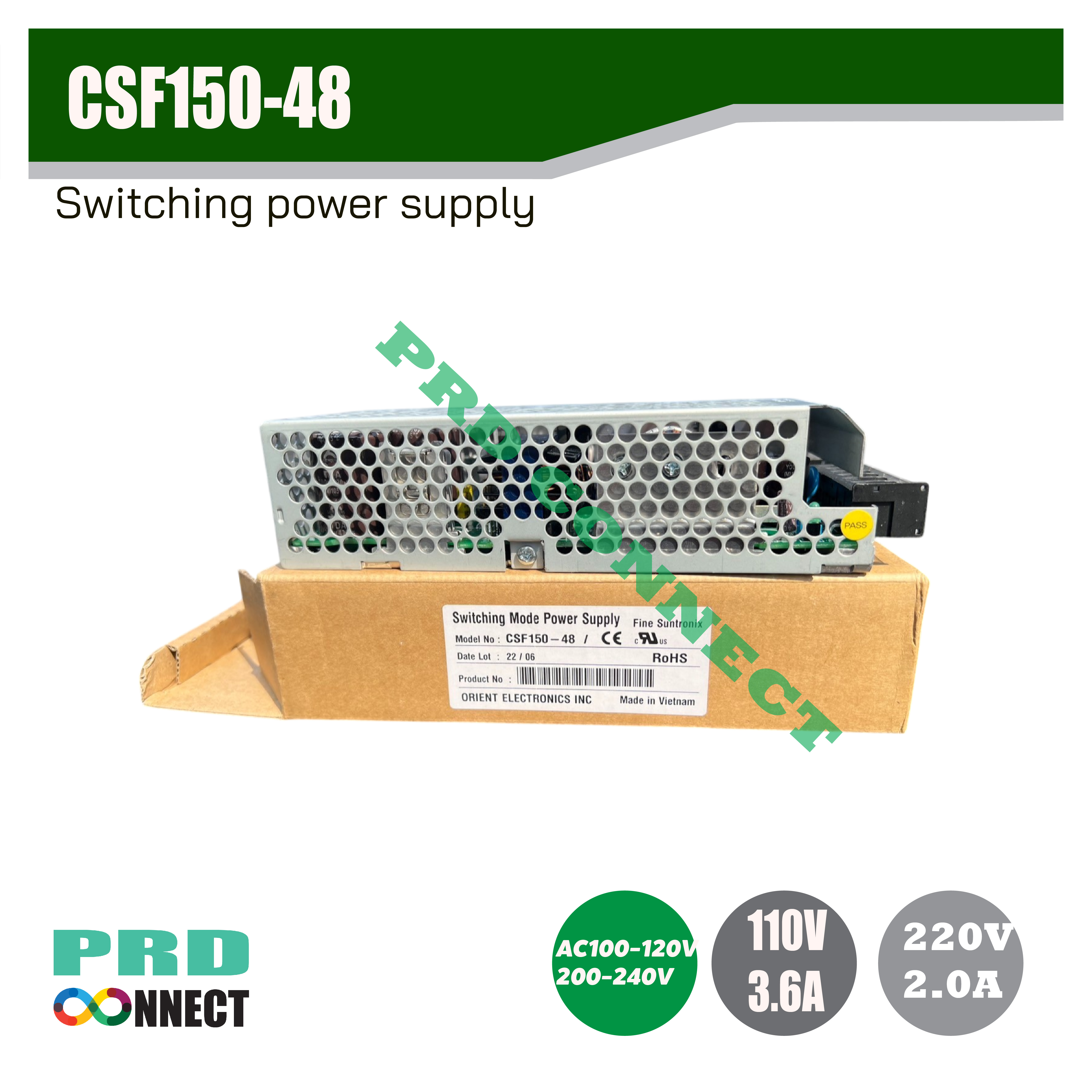 CSF150-48,AC100-120V/200-240V,Switching power supply (สวิทชิ่งเพาเวอร์ซัพพลาย)