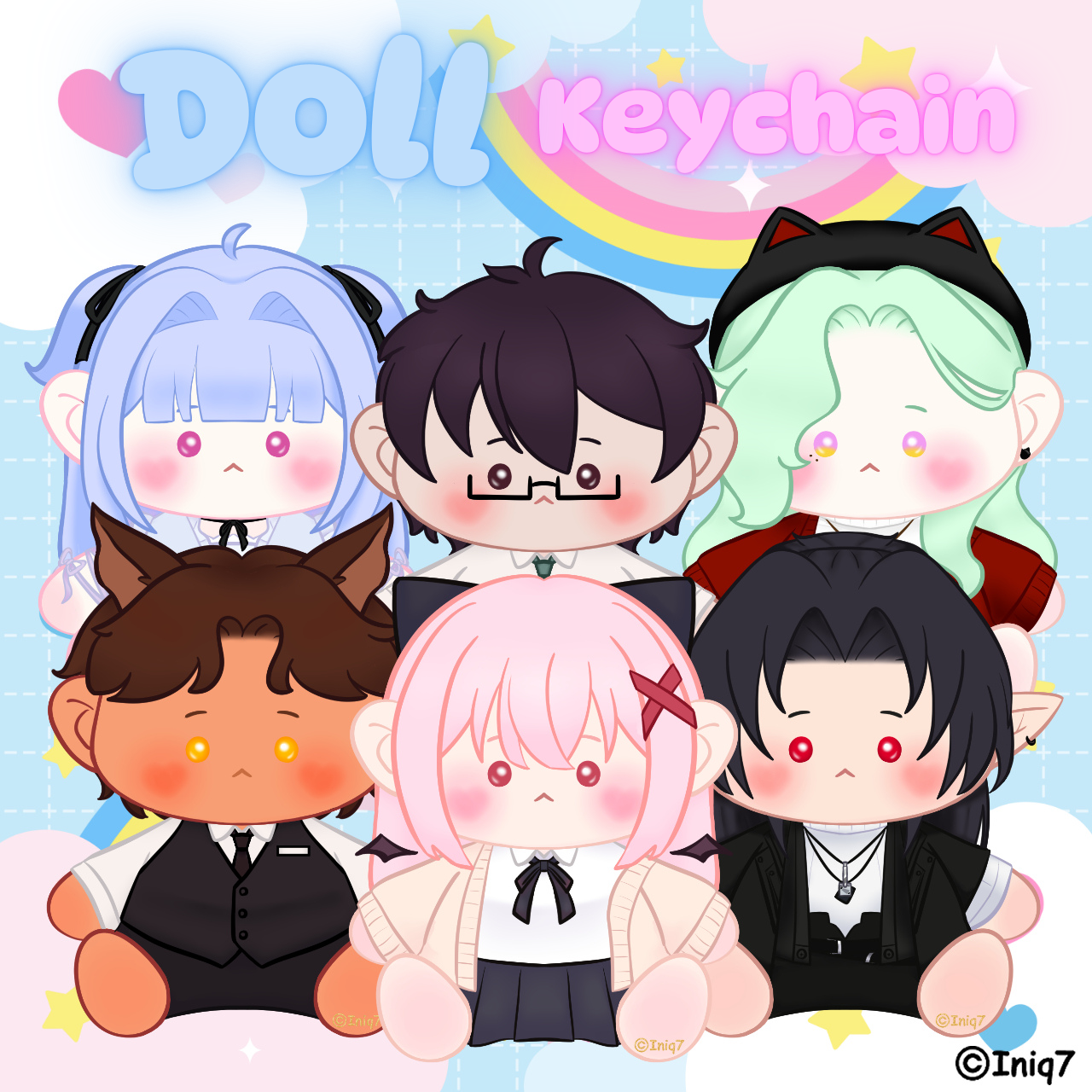 Iniq7 Doll Collection Keychain
