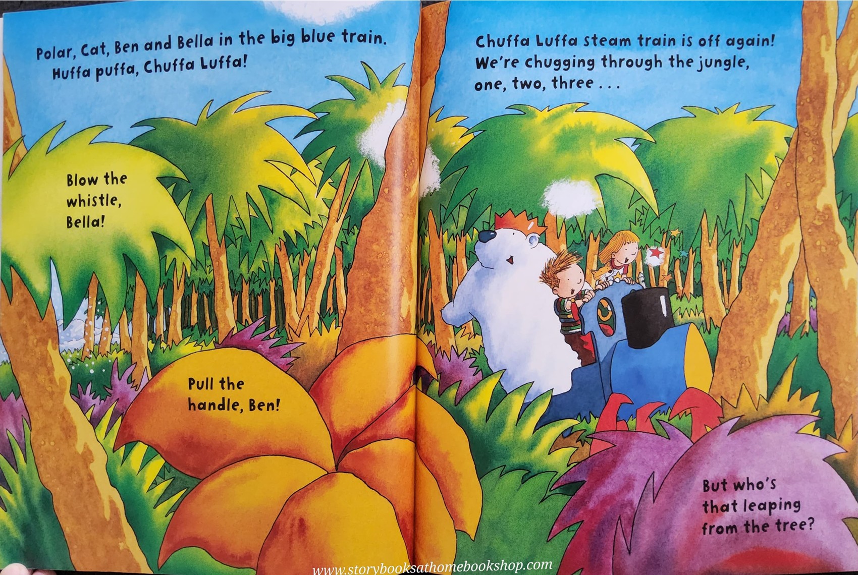 หนังสือนิทานปกอ่อน** 🍅🍓BIG BLUE TRAIN BY JULIA JARMAN.ADRIAN REYNOLDS