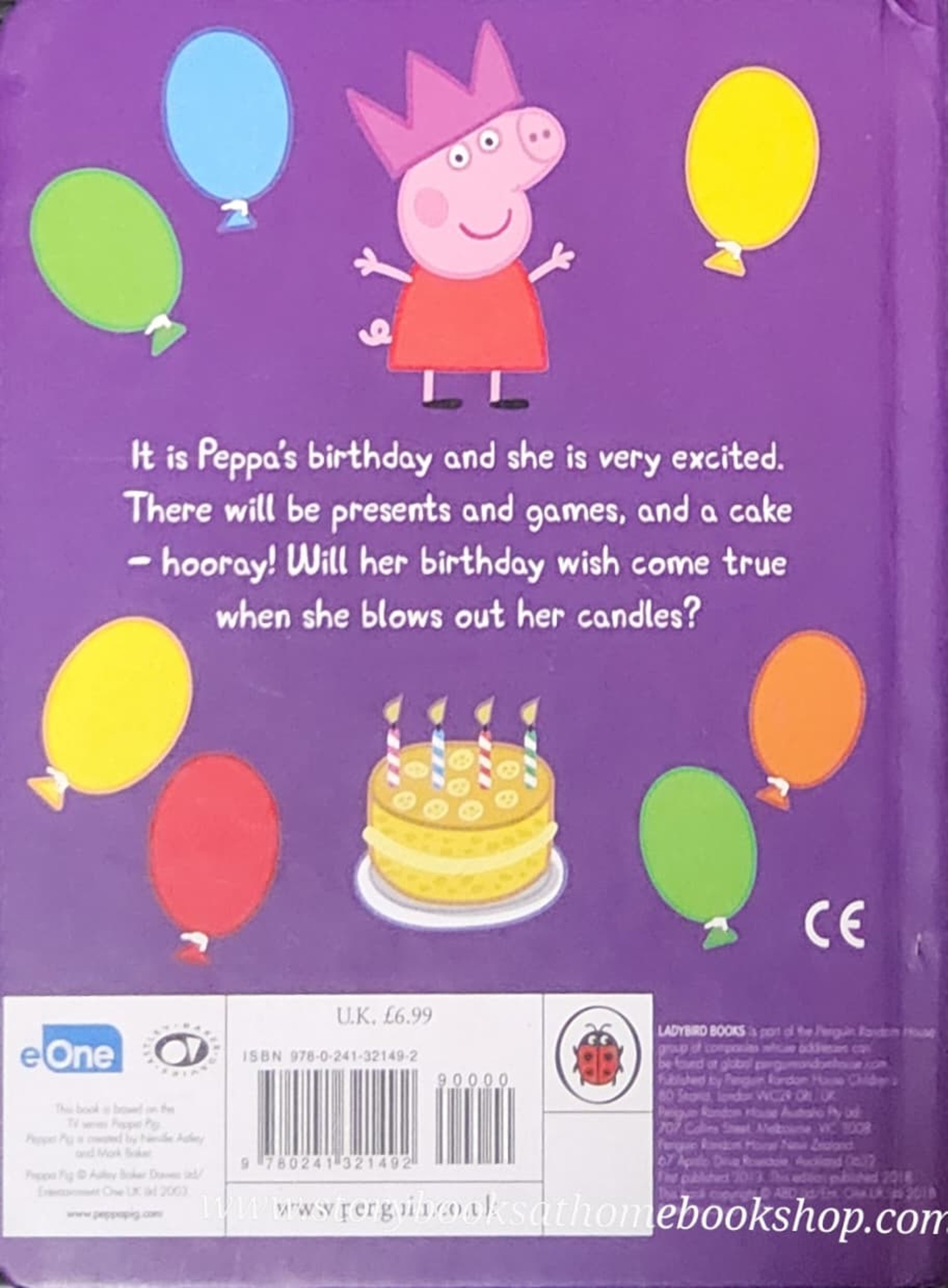 BOARD BOOK ** ♥️PEPPA PIG:HAPPY BIRTHDAY PEPPA