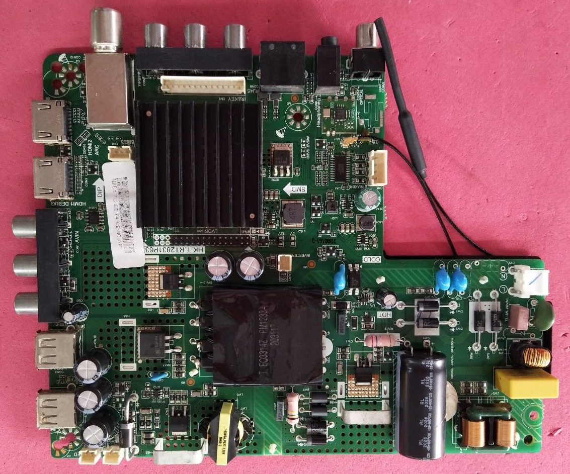 เมนบอร์ดทีวีALTRON(อัลตรอน) ของแท้ถอดจากเครื่อง รุ่นLTV-3902 พาร์ท HK.T.RT2831P637 เบอร์จอLC390TA2A