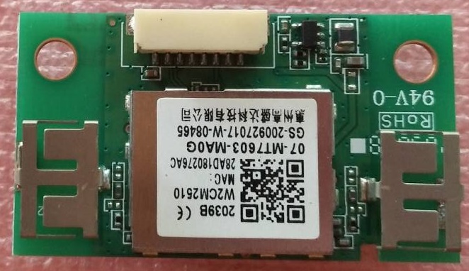 ตัวรับสัญญาณWifi SHARP(ชาร์ป) อะไหล่แท้/มือสองพร้อมใช้งาน พาร์ท 07-MT7603-MA0G ใช้กับรุ่น 2T-C40CE1X