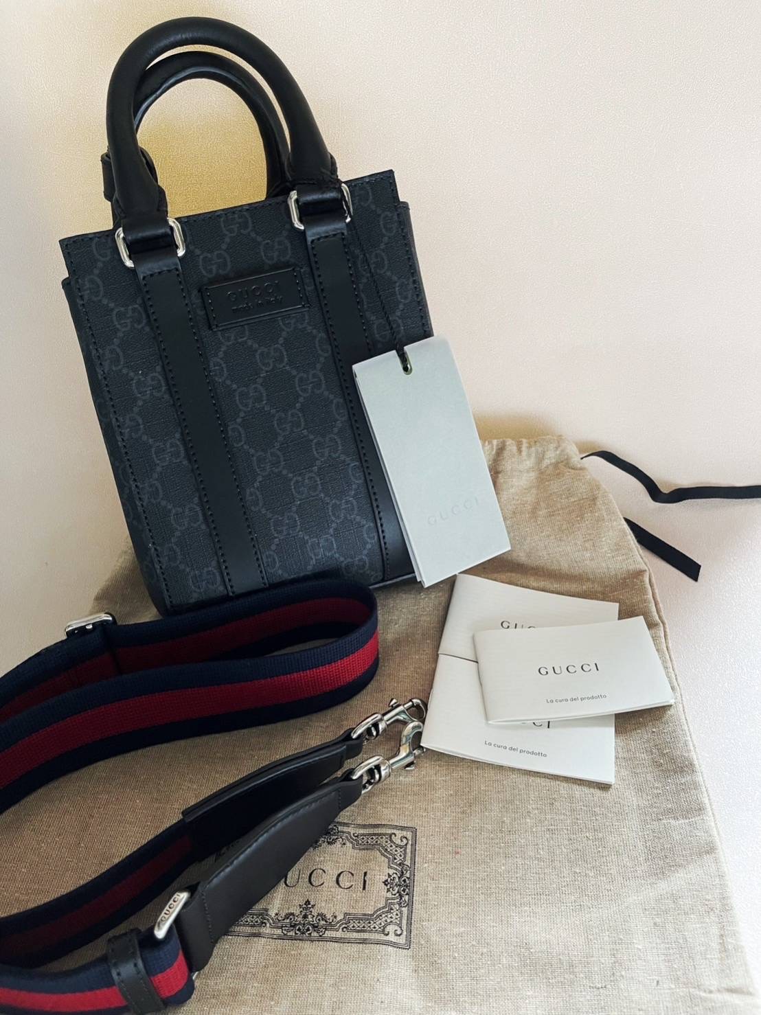 พร้อมส่งแล้วจ้าโปร New Gucci Supreme Mini Tote