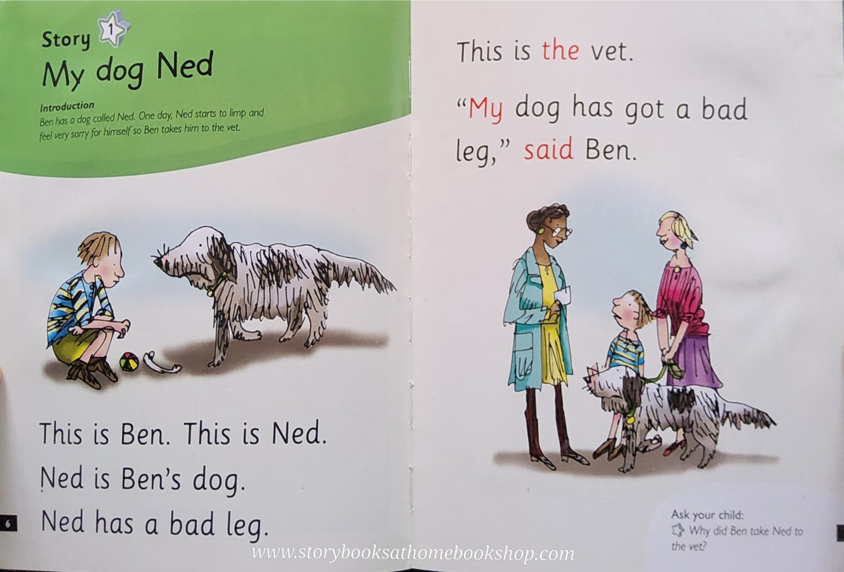 หนังสือนิทานปกอ่อน** 🍅🍓OXFORD Read with Inc. PHONICS: MY DOG NED