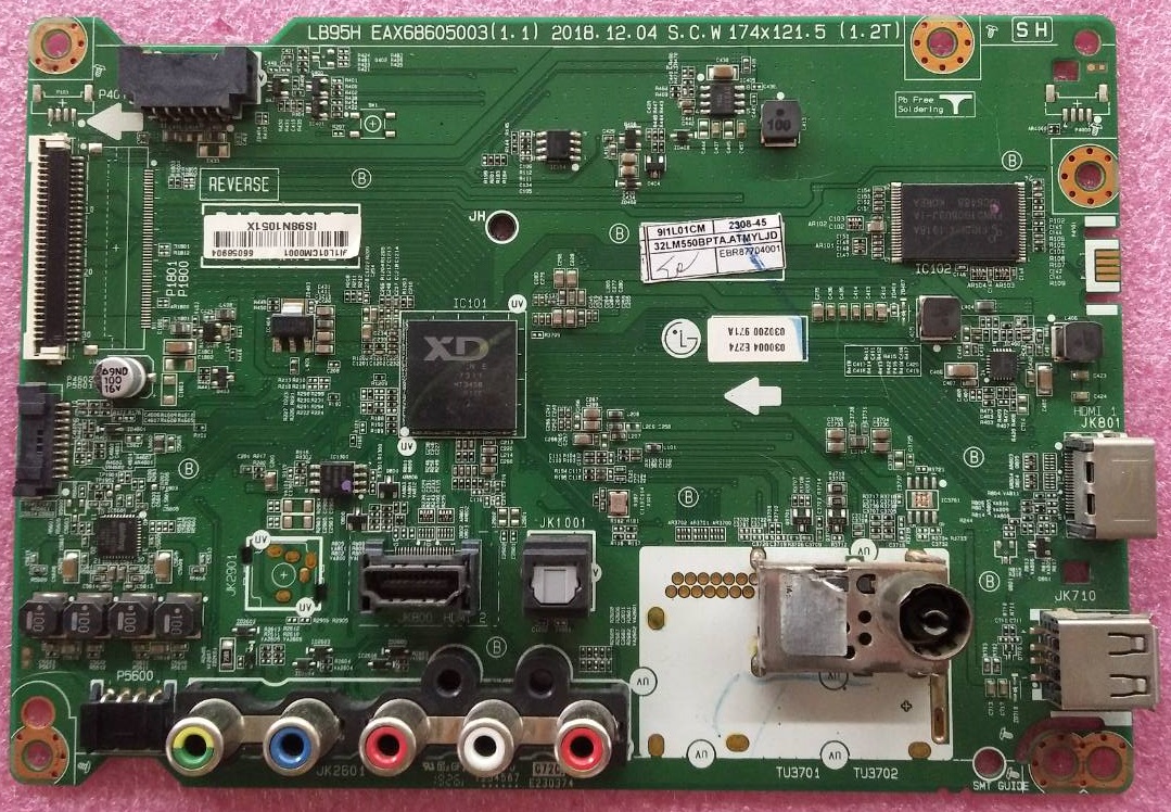 เมนบอร์ดทีวีแอลจี LG ของแท้ถอดจากเครื่อง รุ่น 32LM550BPTA.ATMYLJD