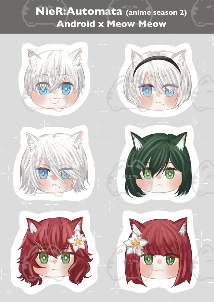 Sticker NieR:Automata Die-cut 50% A6