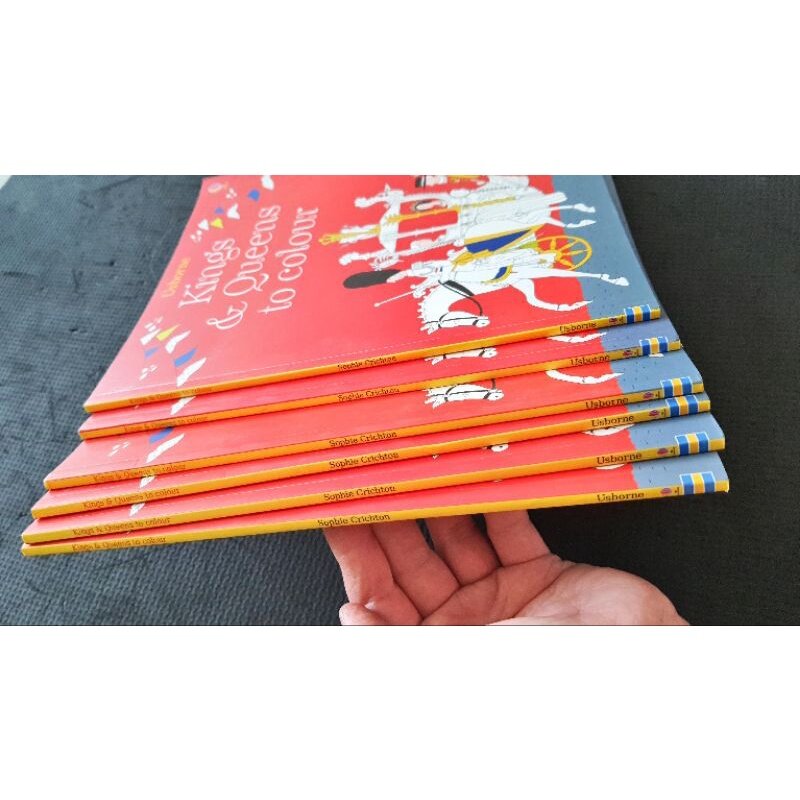 หนังสือ ระบายสี นิทานความรู้ ภาษาอังกฤษ USBORNE KING&QUEENS TO COLOUR/ใหม่