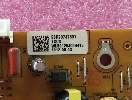 บอร์ดYSUS พลาสม่า แอลจี LG ของแท้มือสองถอดจากเครื่อง รุ่น50PA4500 พาร์ทEBR73747601