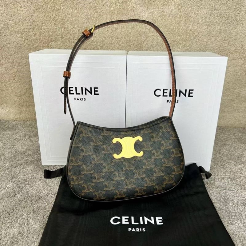 [Pre-order] Celine MEDIUM TILLY BAG IN SHINY CALFSKIN BLACK งานเกรด vip งานคุณดีที่สุด