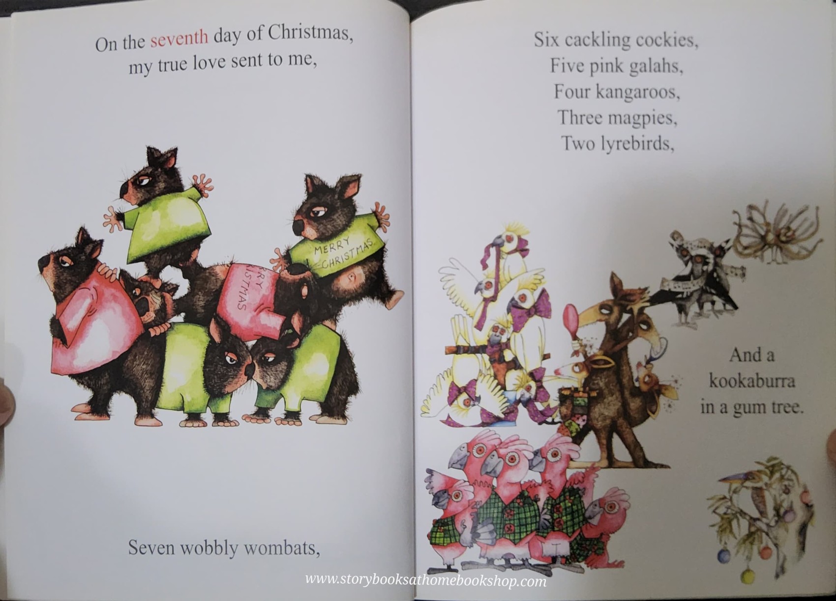 หนังสือนิทานปกอ่อน ** 🍅🍓 THE AUSTRALIAN TWELVE DAYS OF CHRISTMAS BY CONNY FECHNER