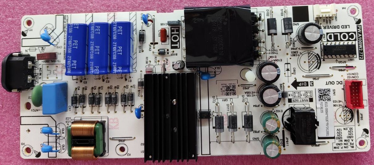 ซัพพลายทีวี ทีซีแอลTCL ของแท้ถอดจากเครื่อง รุ่น 55V6B 55P655 พาร์ท PW.A100W2.772