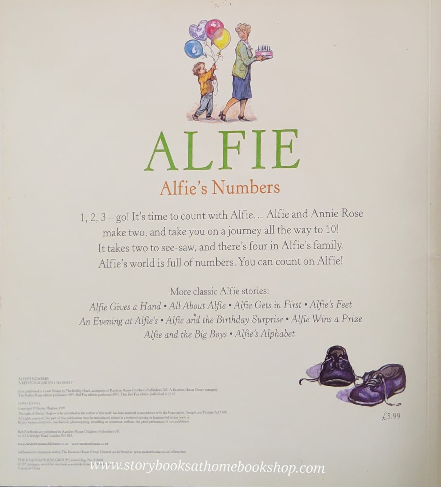 หนังสือนิทานปกอ่อน ** 🍅🍓ALFIE'S NUMBERS SHIRLEY HUGHES