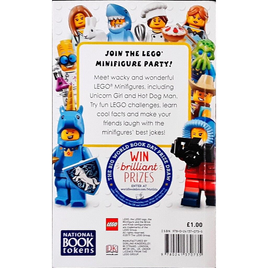 วรรณกรรมเยาวชน WORLD BOOK DAY BOOK:LEGO MINIFIGURE MAYHEM FACTS,JOKES,CHALLENGES AND MORE! (สภาพดี 70-80% .)