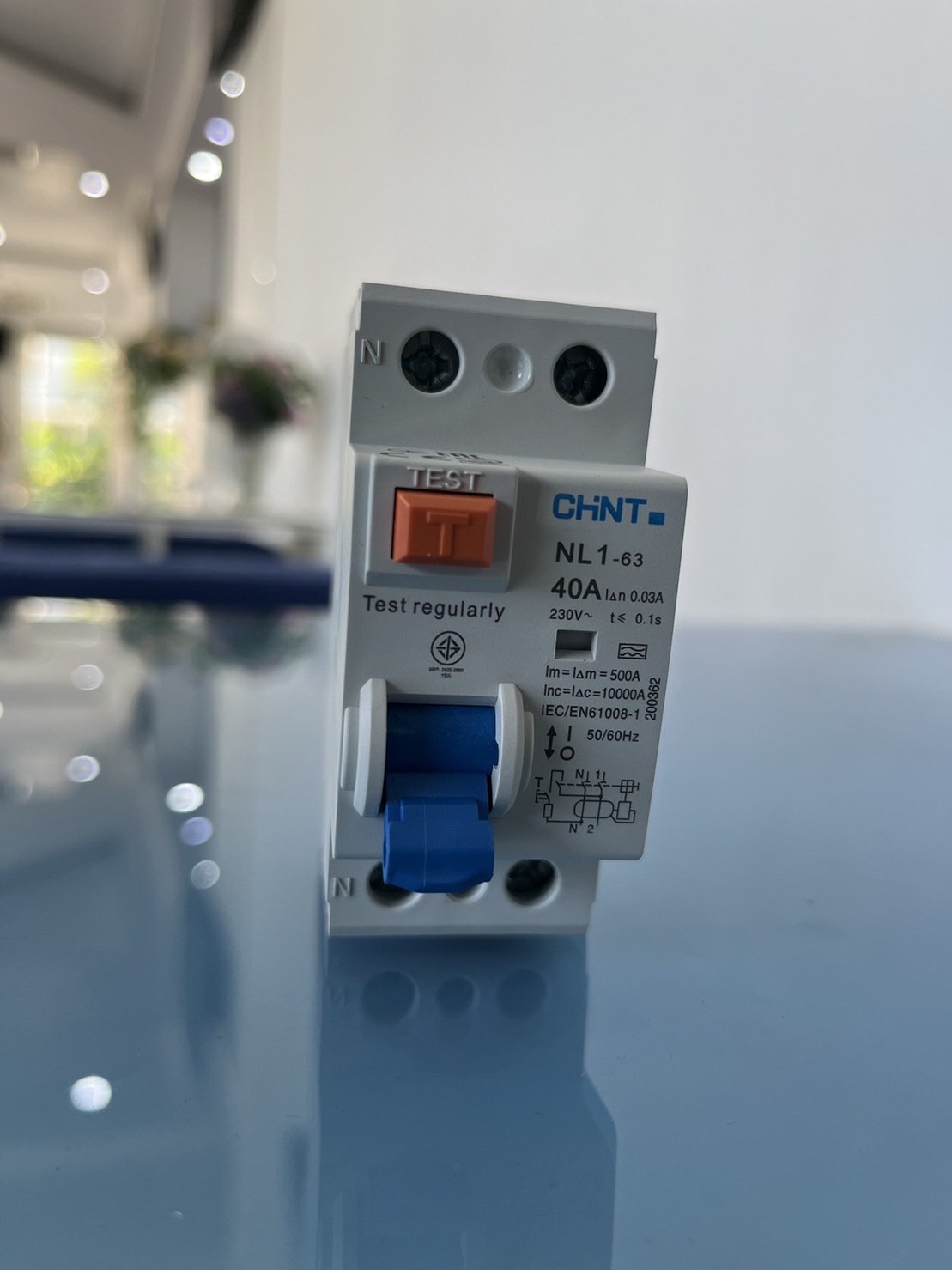 เบรกเกอร์กันดูด เซอร์กิตเบรกเกอร์ กันดูด Breaker RCCB รุ่น NL1-63 40A 2P Type A 30ma A (10 KA)