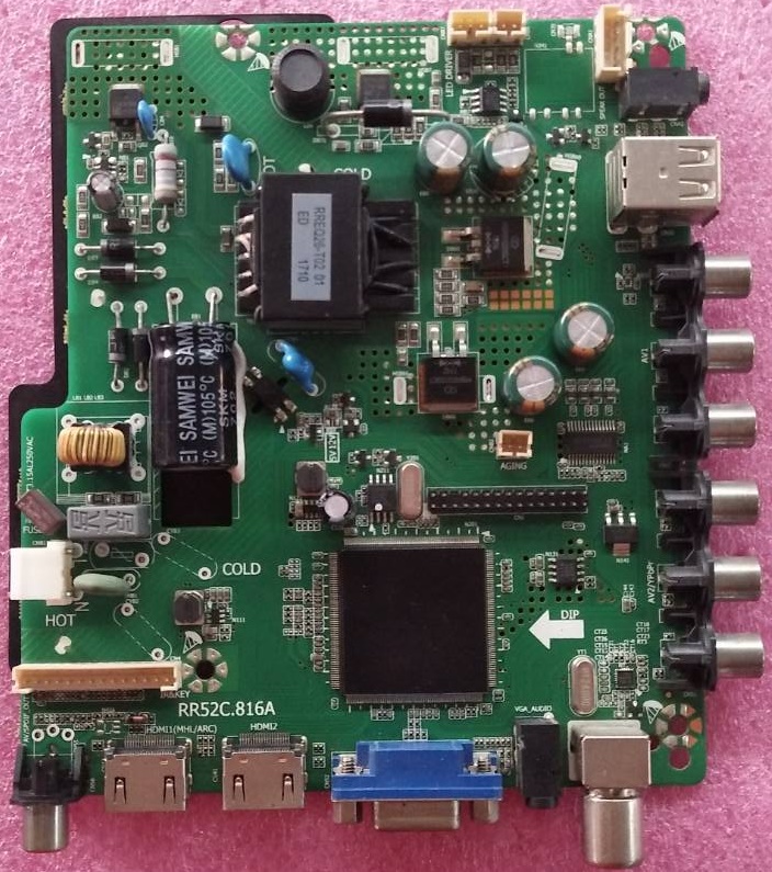 เมนบอร์ดทีวีบอร์ด แฟมิลี่ FAMILY ของแท้ถอดจากเครื่อง รุ่นLED32D-T2 พาร์ทRR52C.816A เบอร์จอLSC320AN10-H02