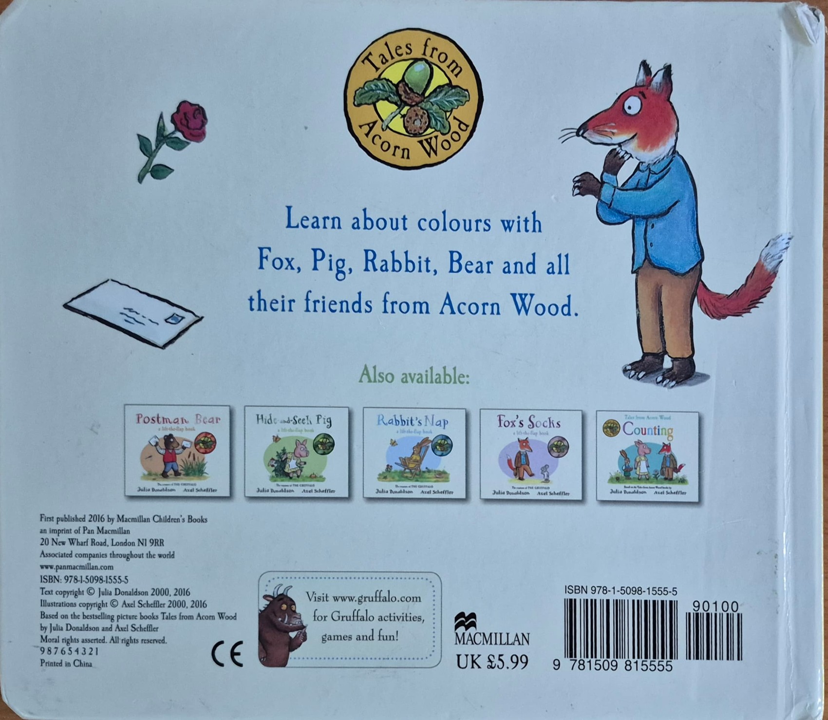 BOARD BOOK** 🍅🍓 TALES FROM ACORN WOOD: COLOURS JULIA DONALDSON.AXEL SCHEFFLER